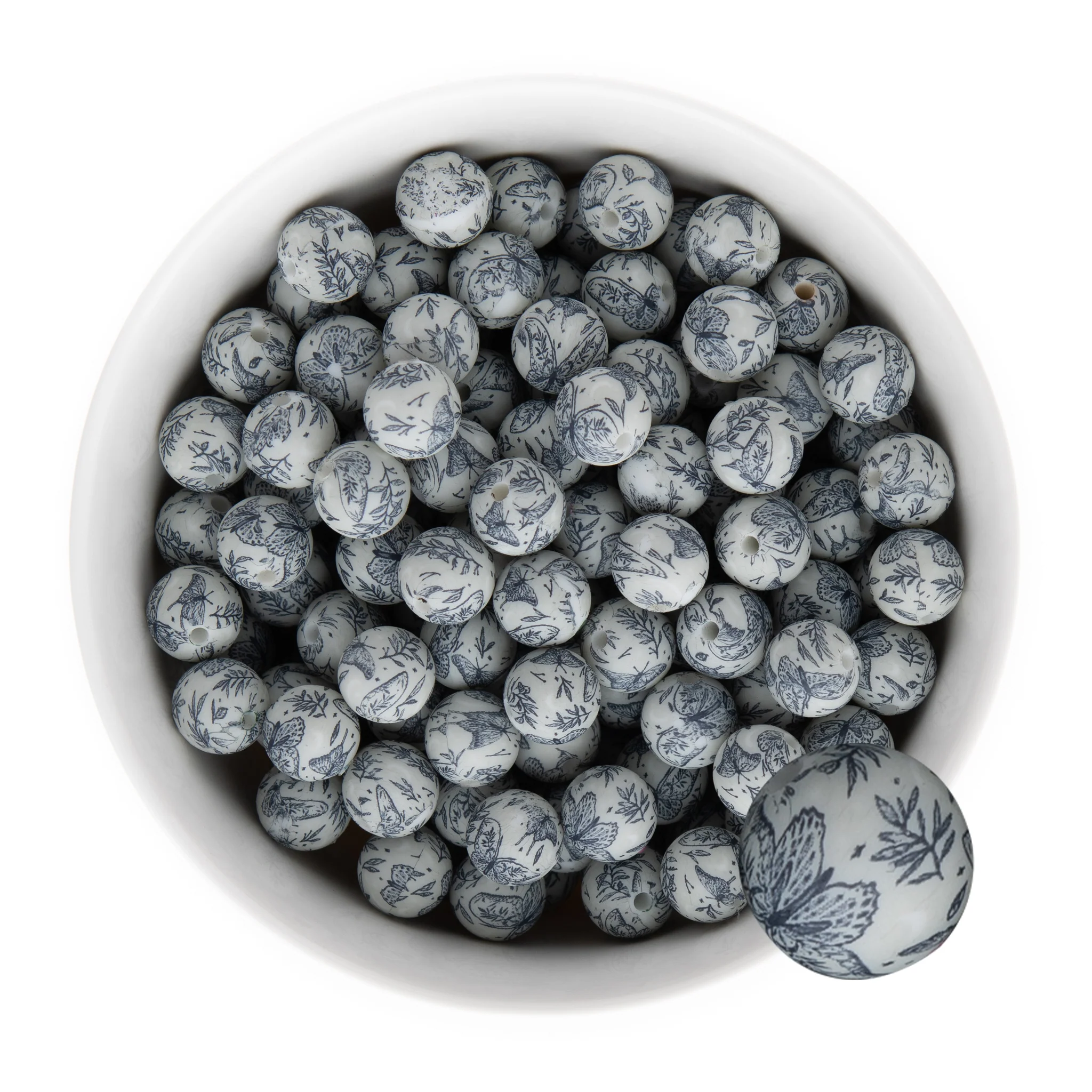 12mm Round Silicone Print Beads - Image 15