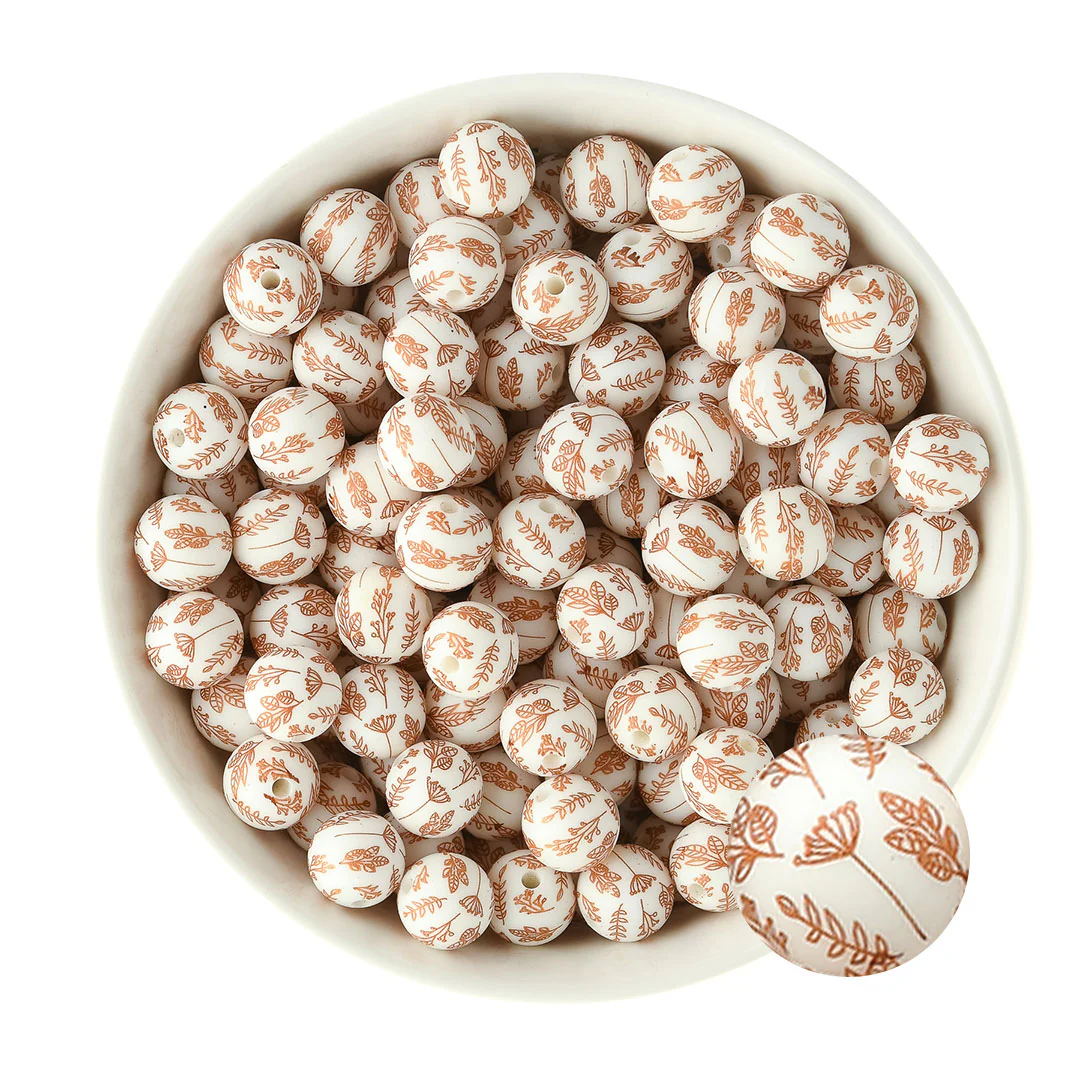 12mm Round Silicone Print Beads - Image 19