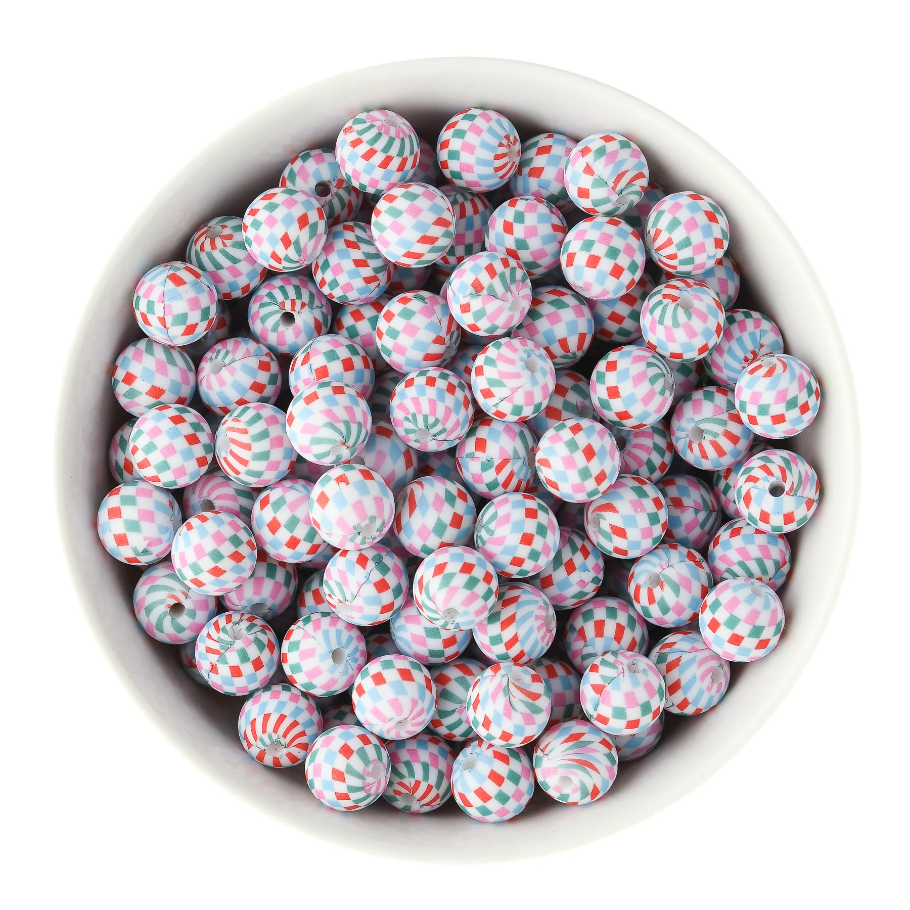 12mm Round Silicone Print Beads - Image 21