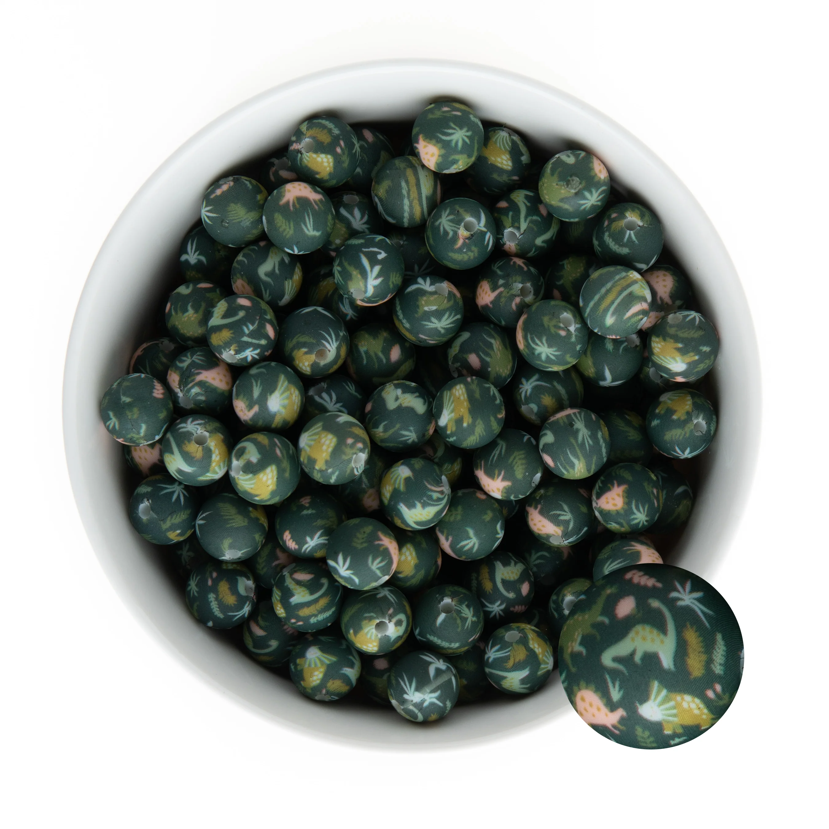12mm Round Silicone Print Beads - Image 23