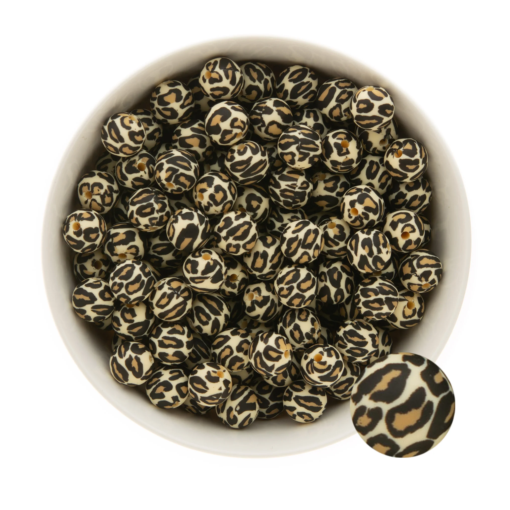 12mm Round Silicone Print Beads - Image 24