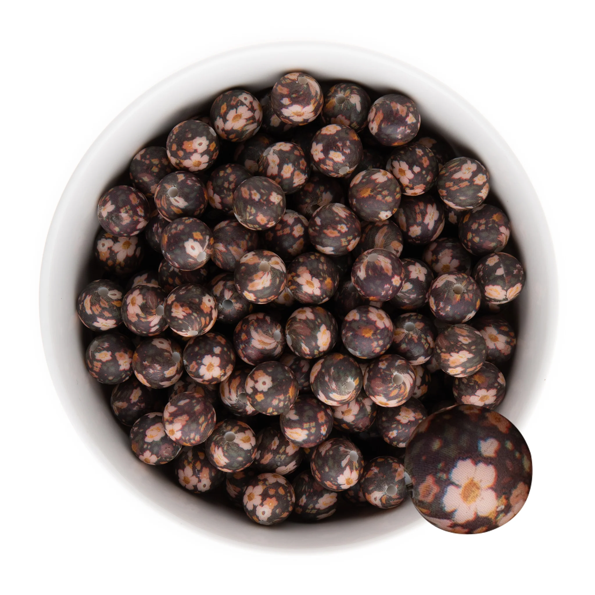 12mm Round Silicone Print Beads - Image 26