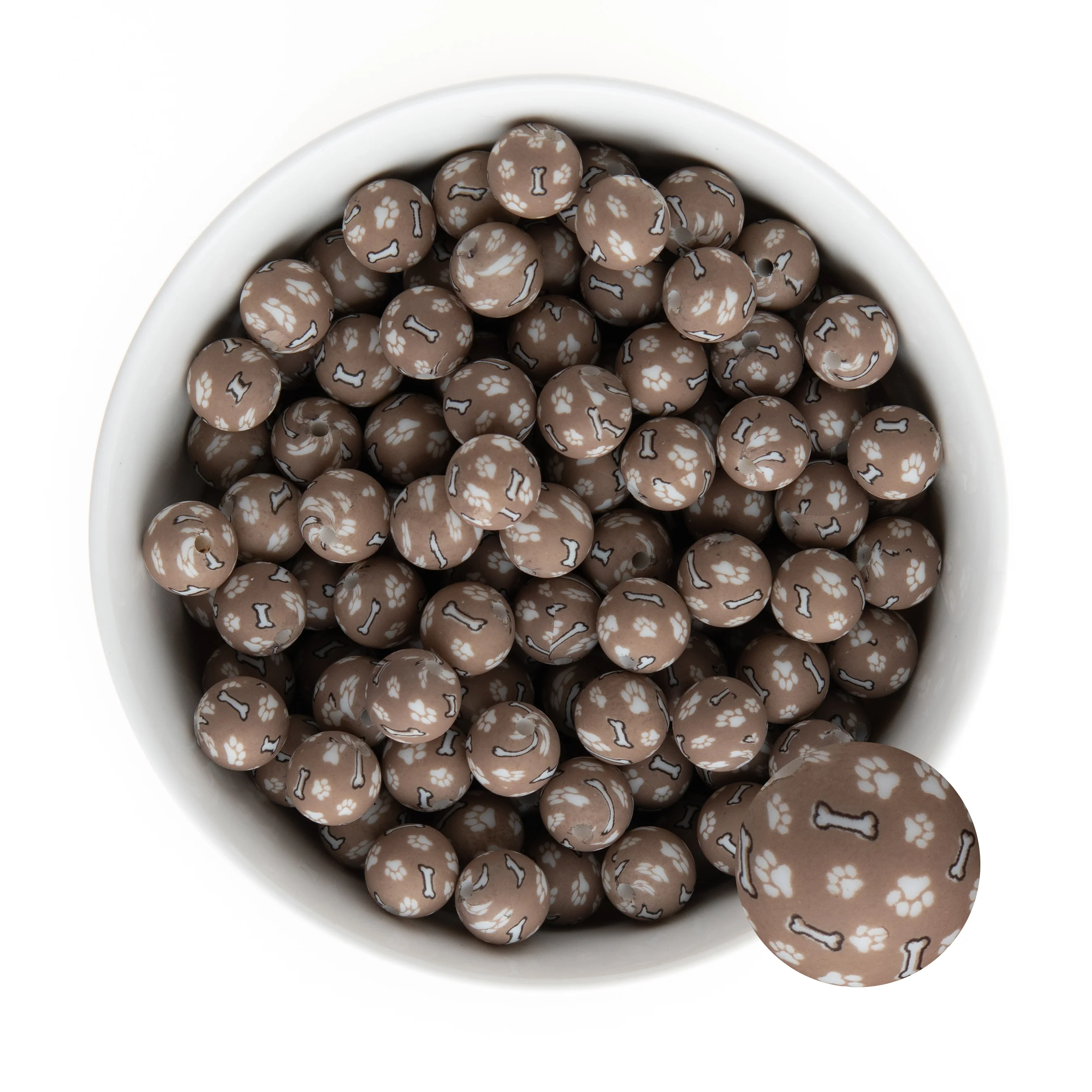 12mm Round Silicone Print Beads - Image 29