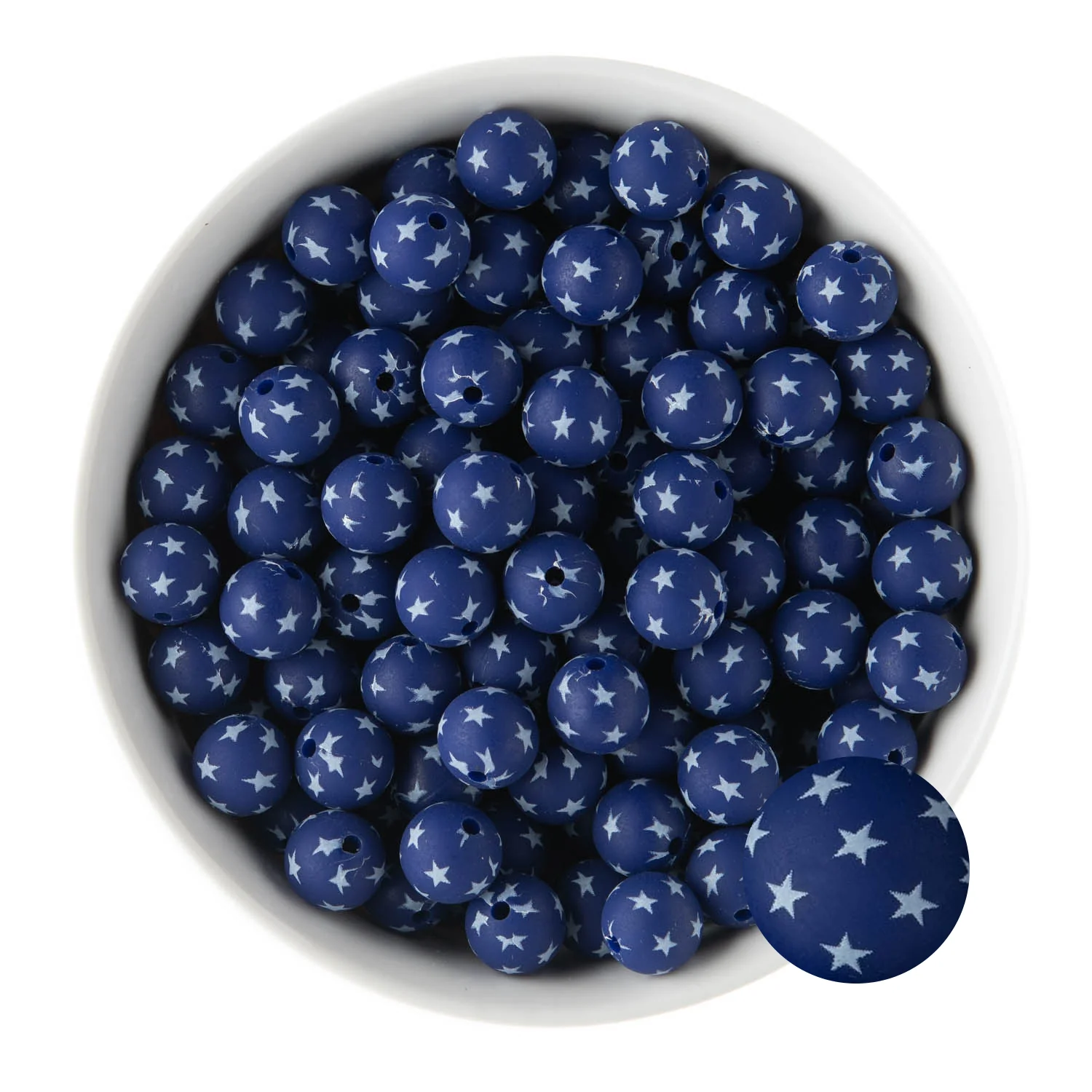 12mm Round Silicone Print Beads - Image 36