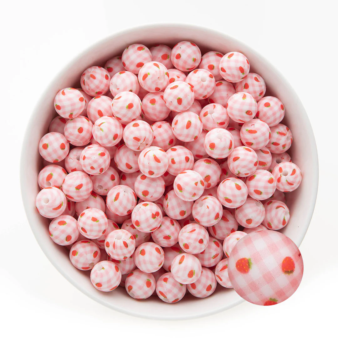 12mm Round Silicone Print Beads - Image 37