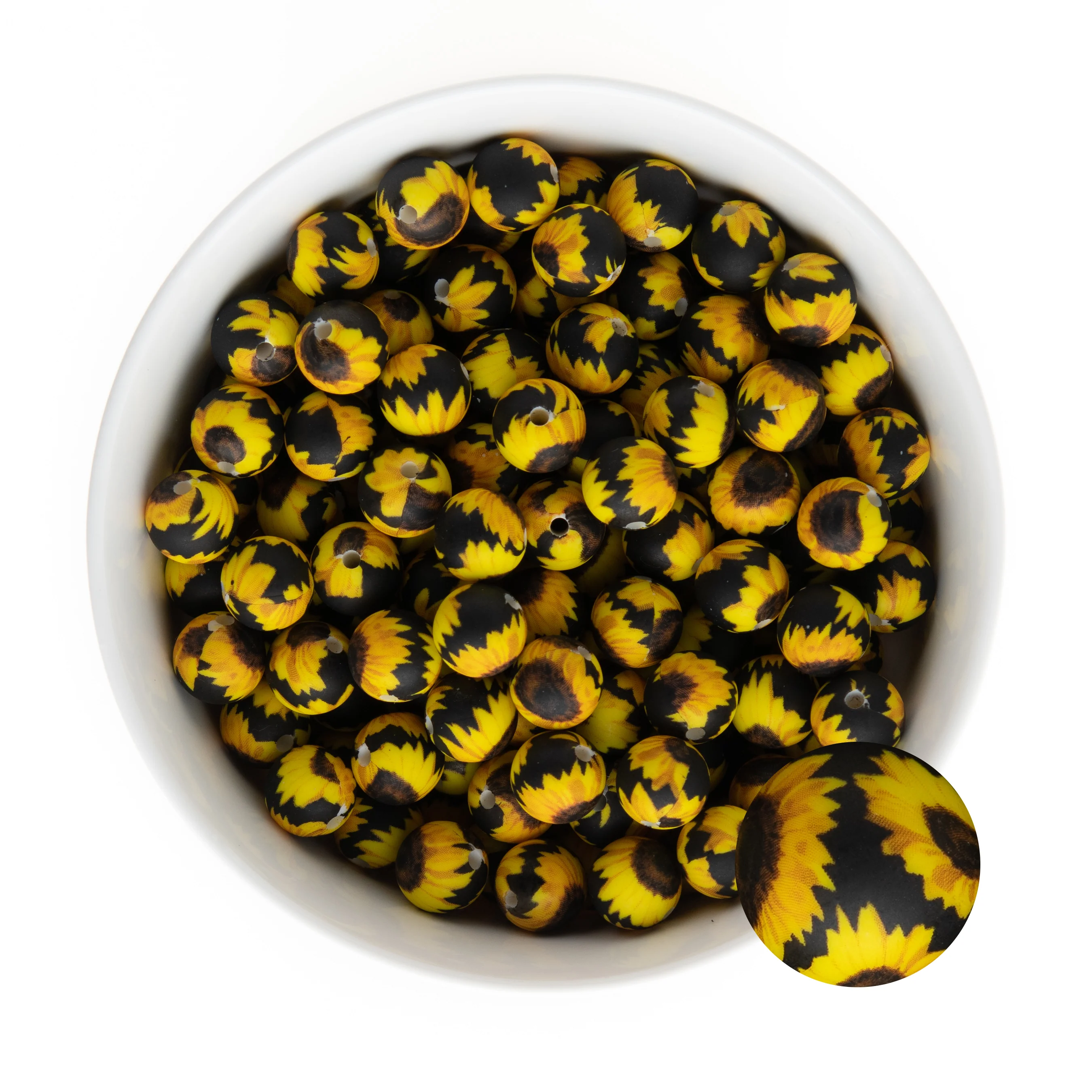 12mm Round Silicone Print Beads - Image 39