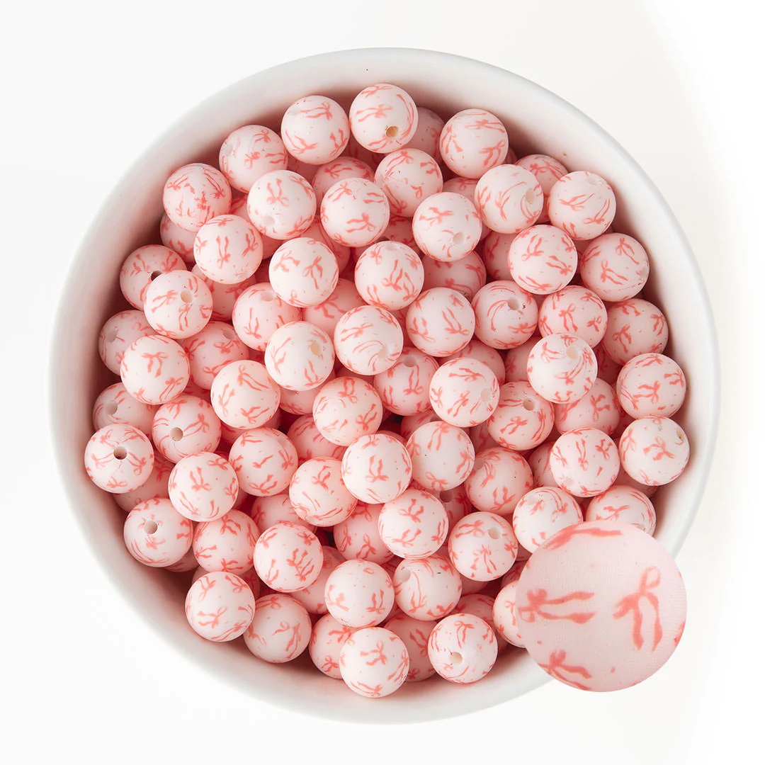 12mm Round Silicone Print Beads - Image 42