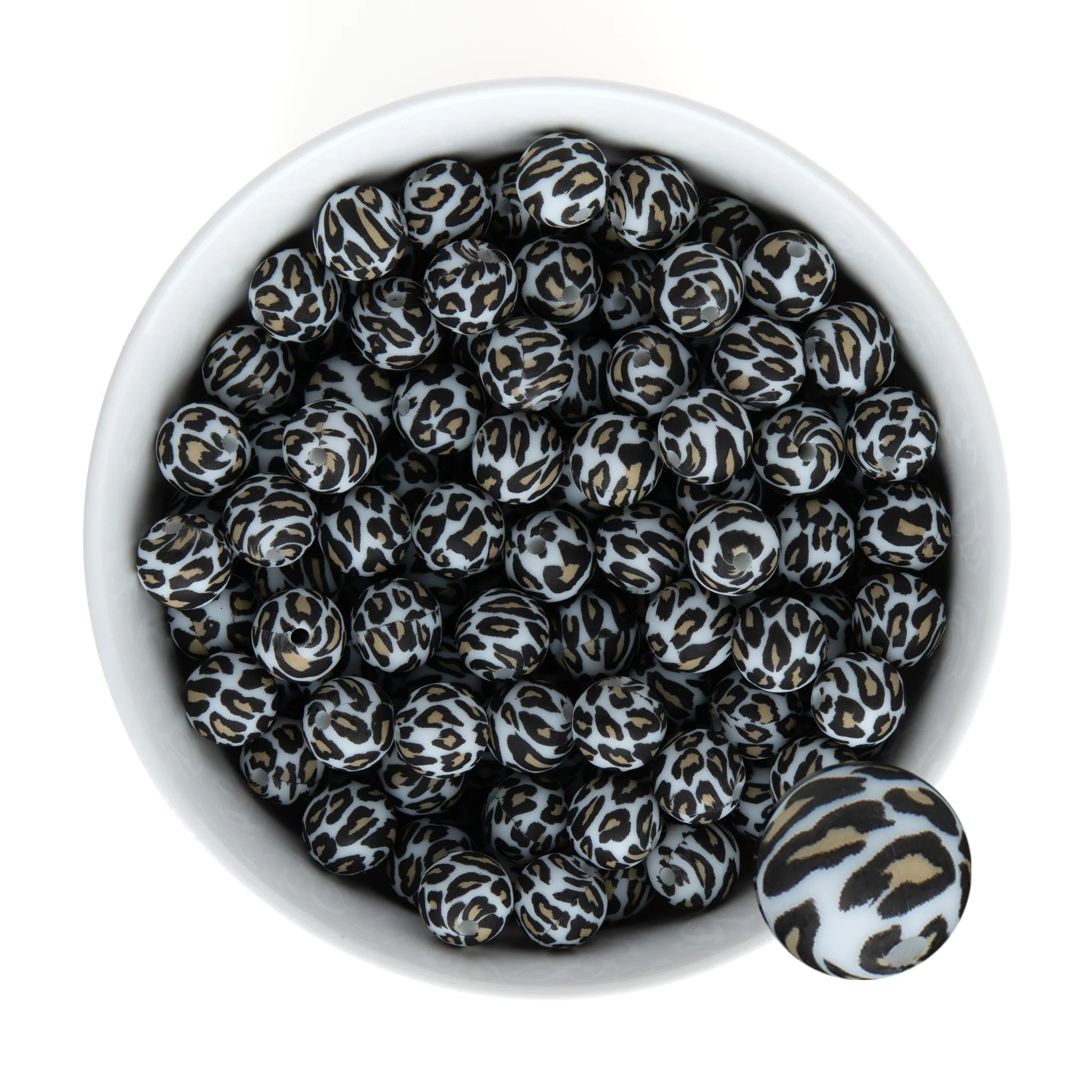 12mm Round Silicone Print Beads - Image 45