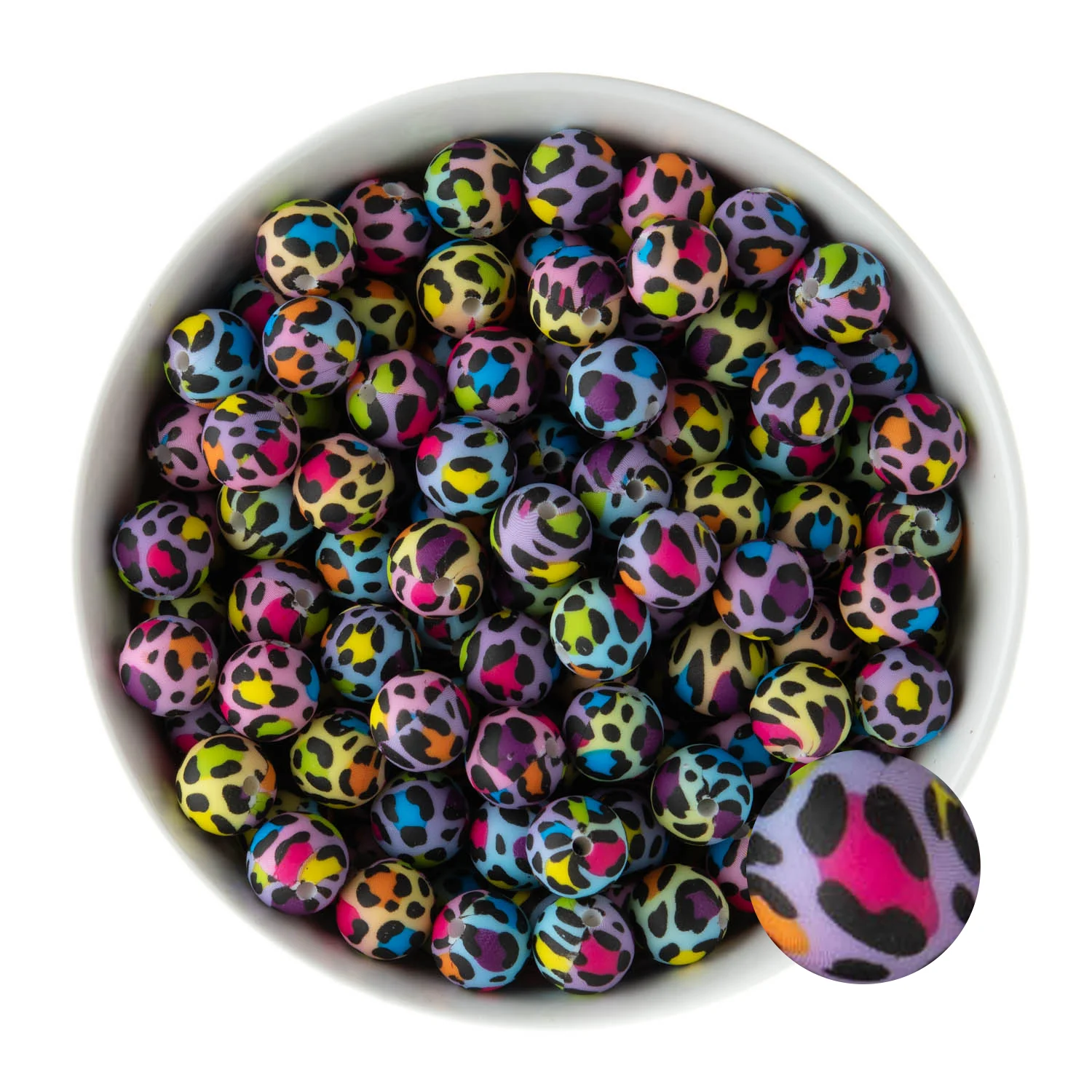 12mm Round Silicone Print Beads - Image 5