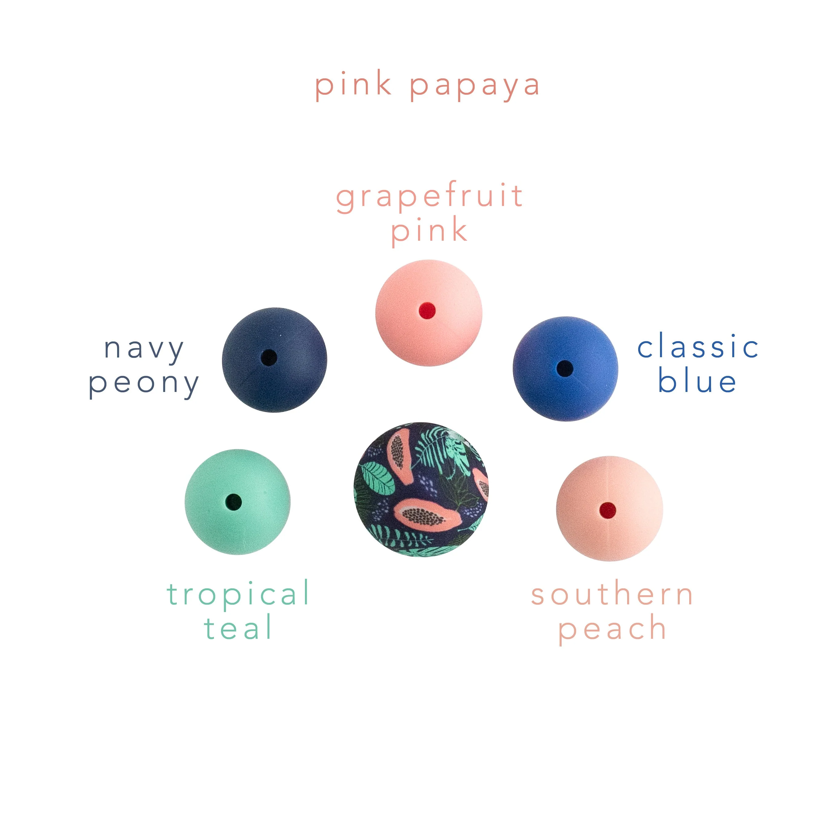 12mm Round Silicone Print Beads - Image 73