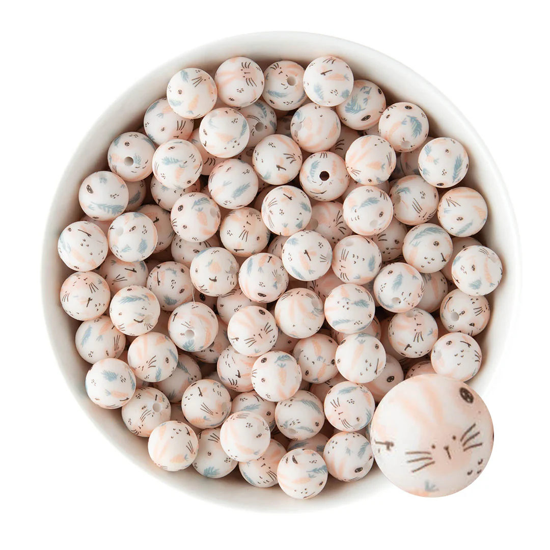 12mm Round Silicone Print Beads - Image 8