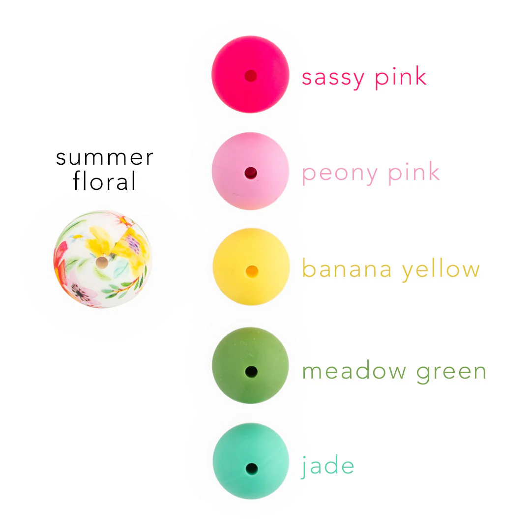 12mm Round Silicone Print Beads - Image 81