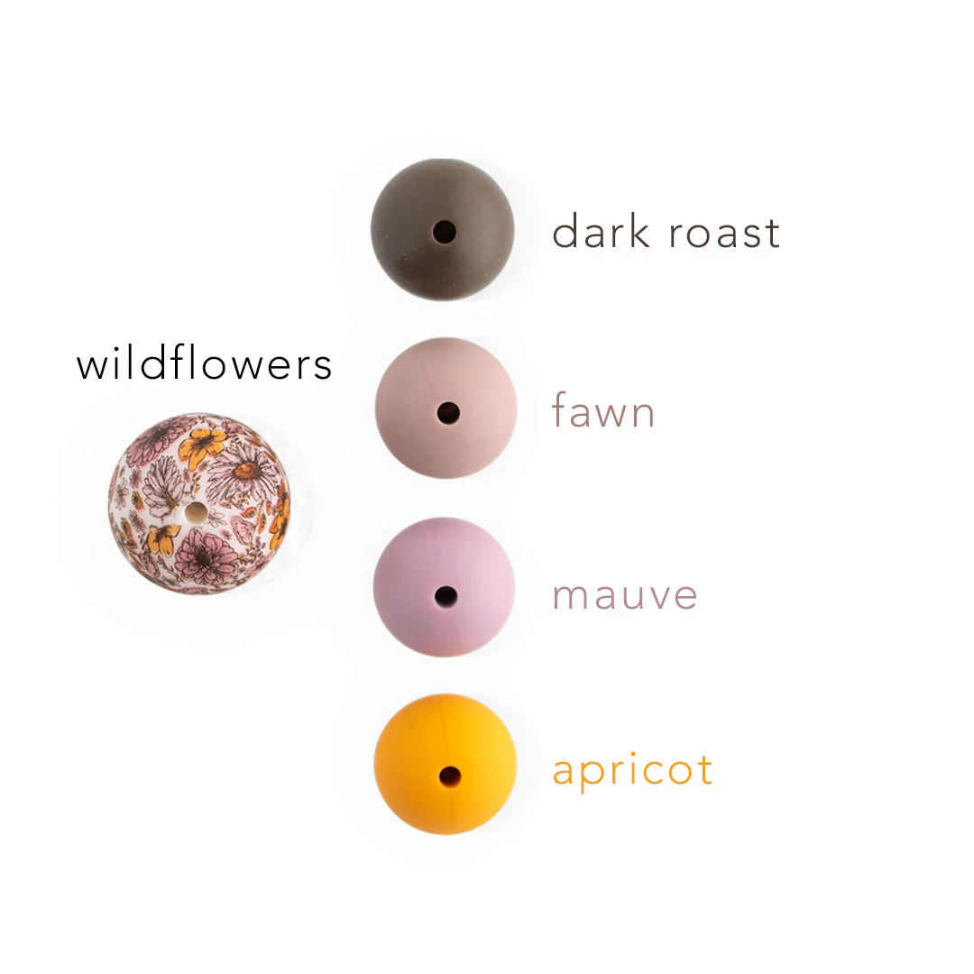12mm Round Silicone Print Beads - Image 89