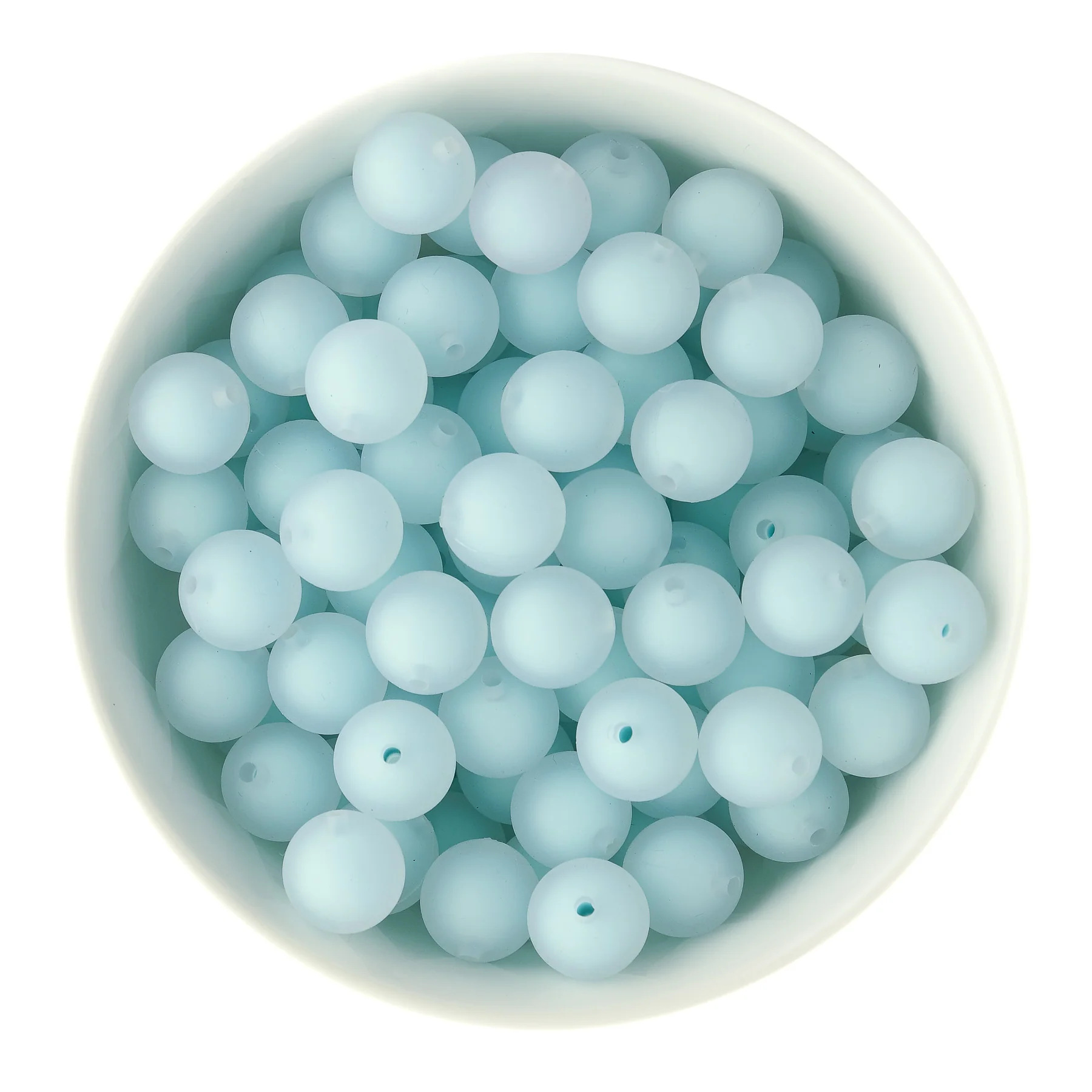 15mm Frosted Silicone Round Beads - Image 2