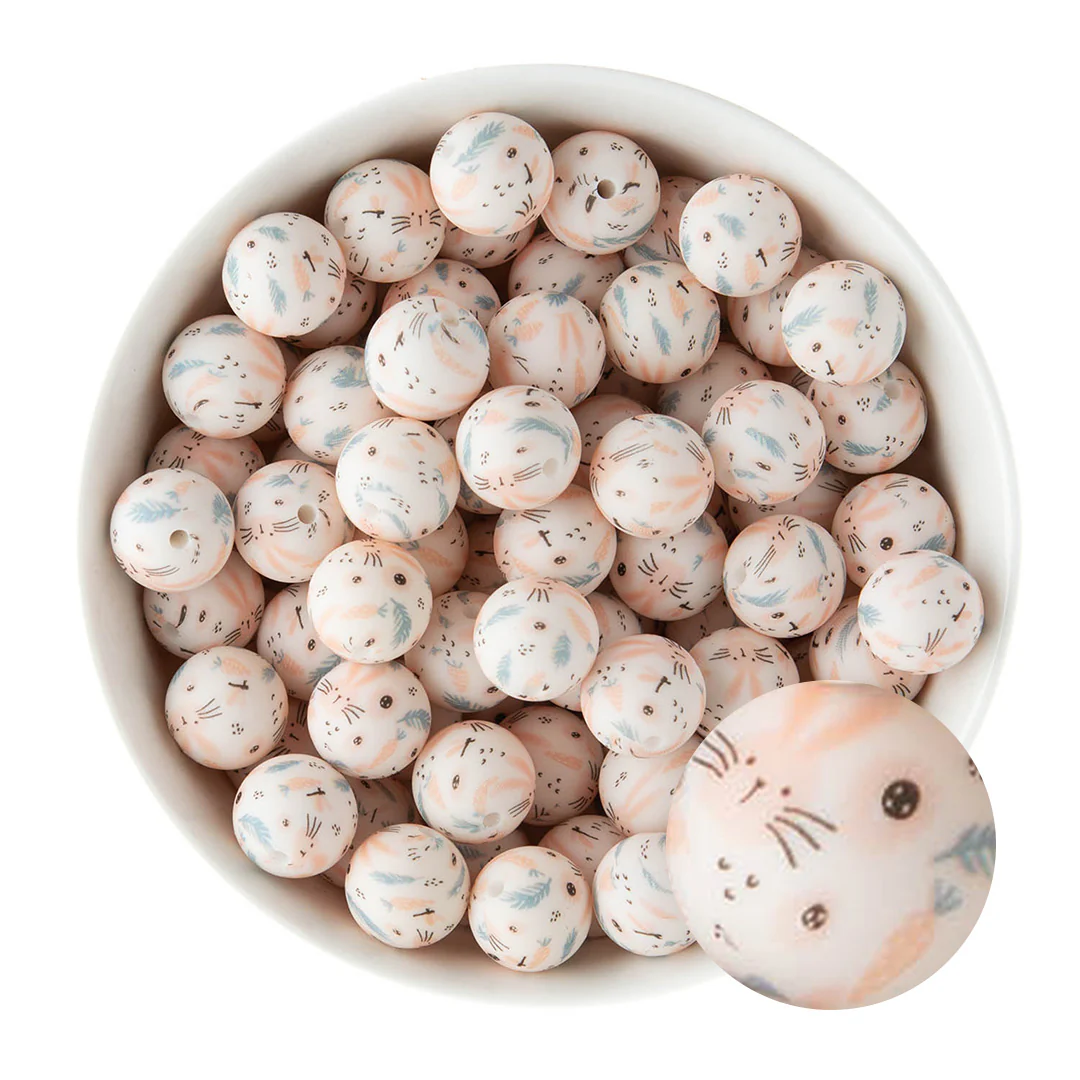 15mm Round Silicone Print Beads - Image 10