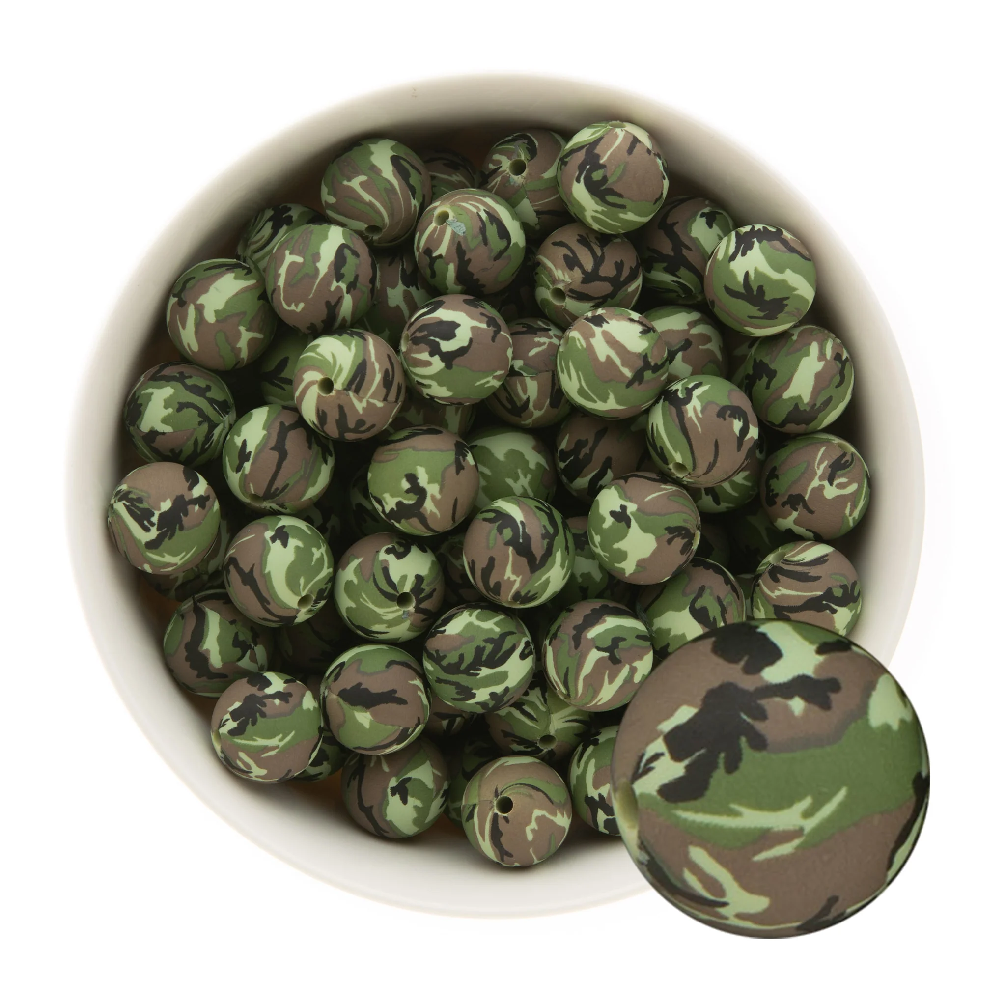 15mm Round Silicone Print Beads - Image 11