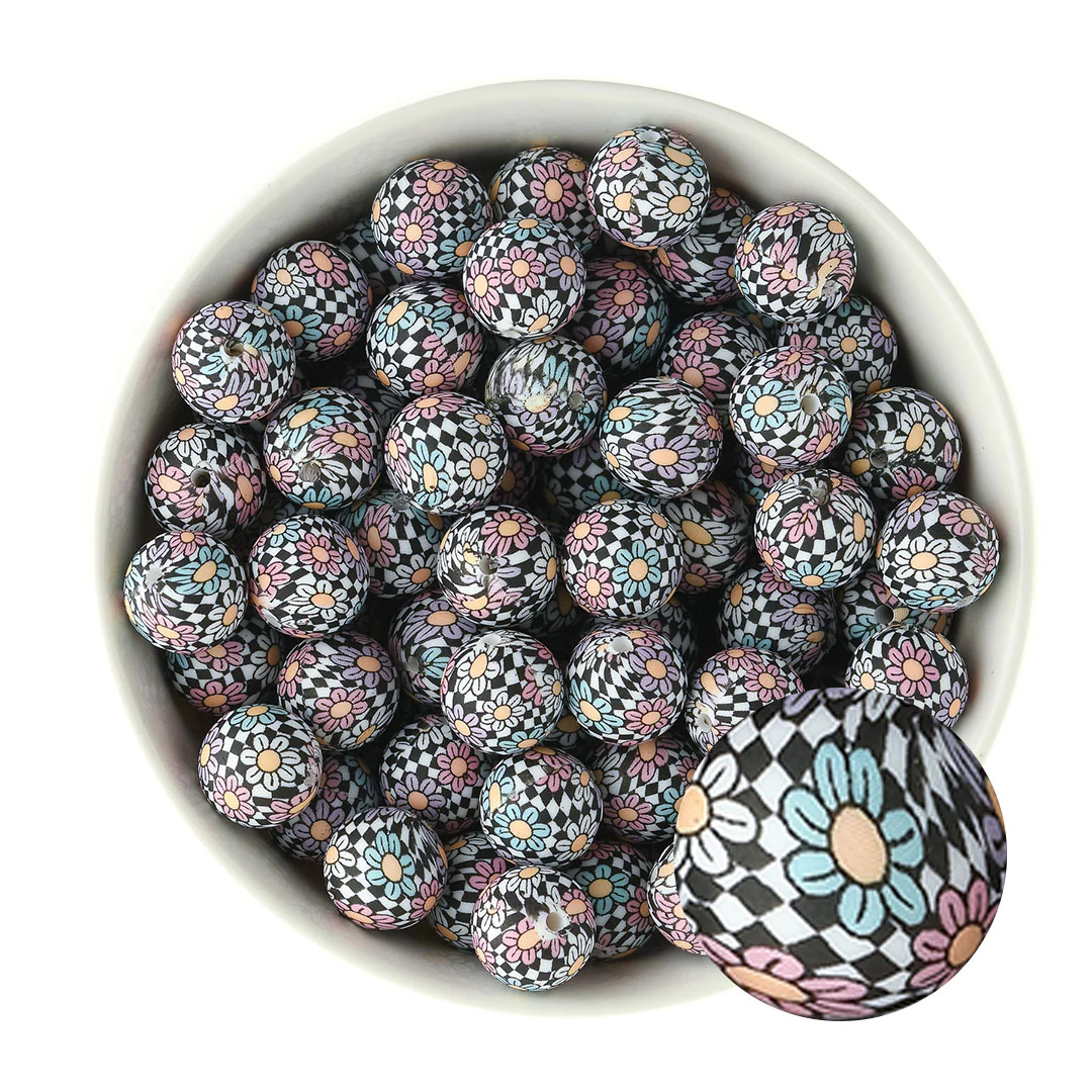 15mm Round Silicone Print Beads - Image 12