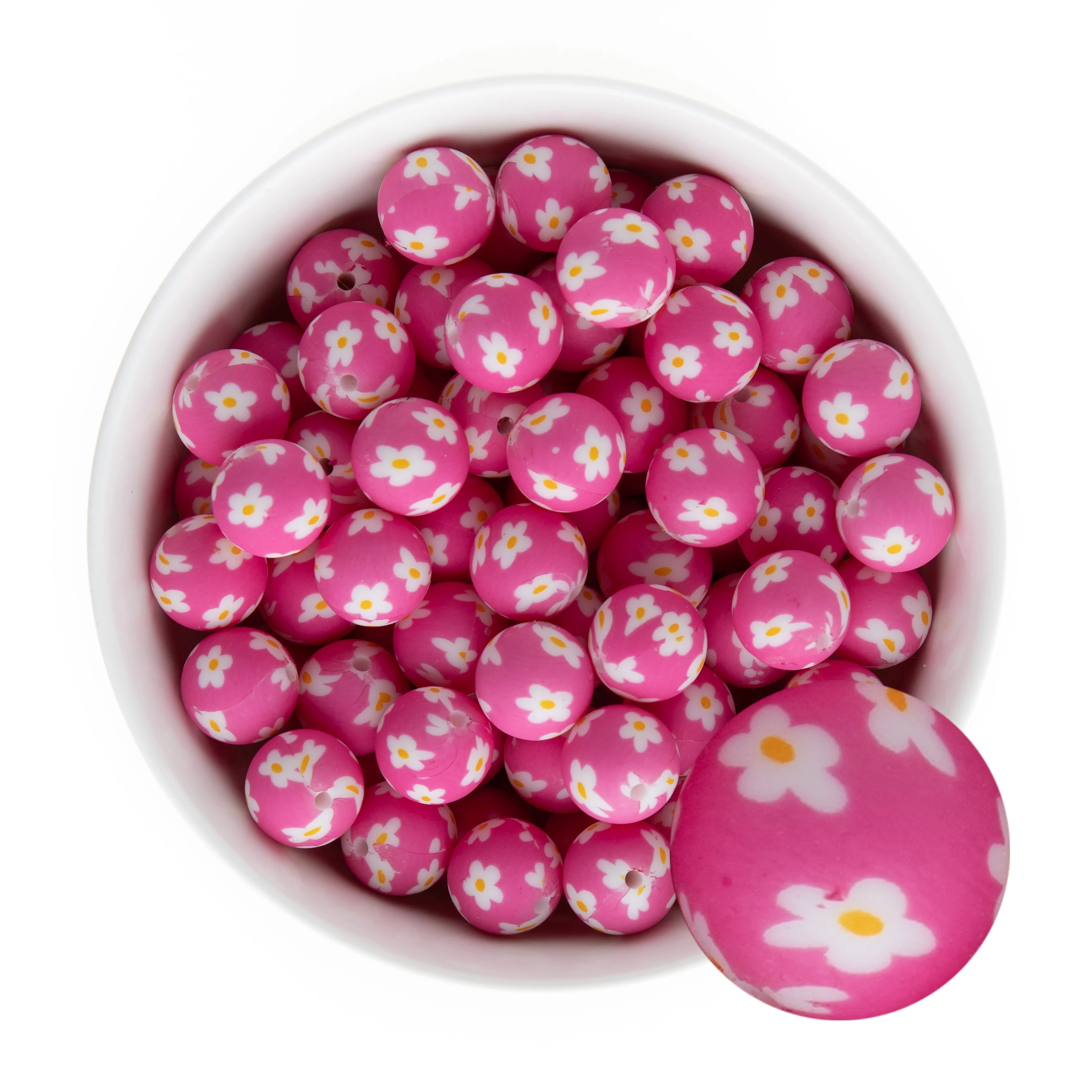 15mm Round Silicone Print Beads - Image 15