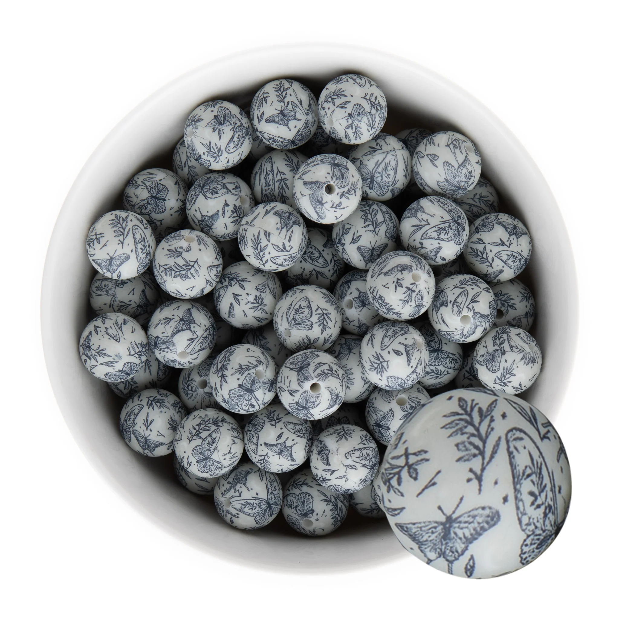 15mm Round Silicone Print Beads - Image 17