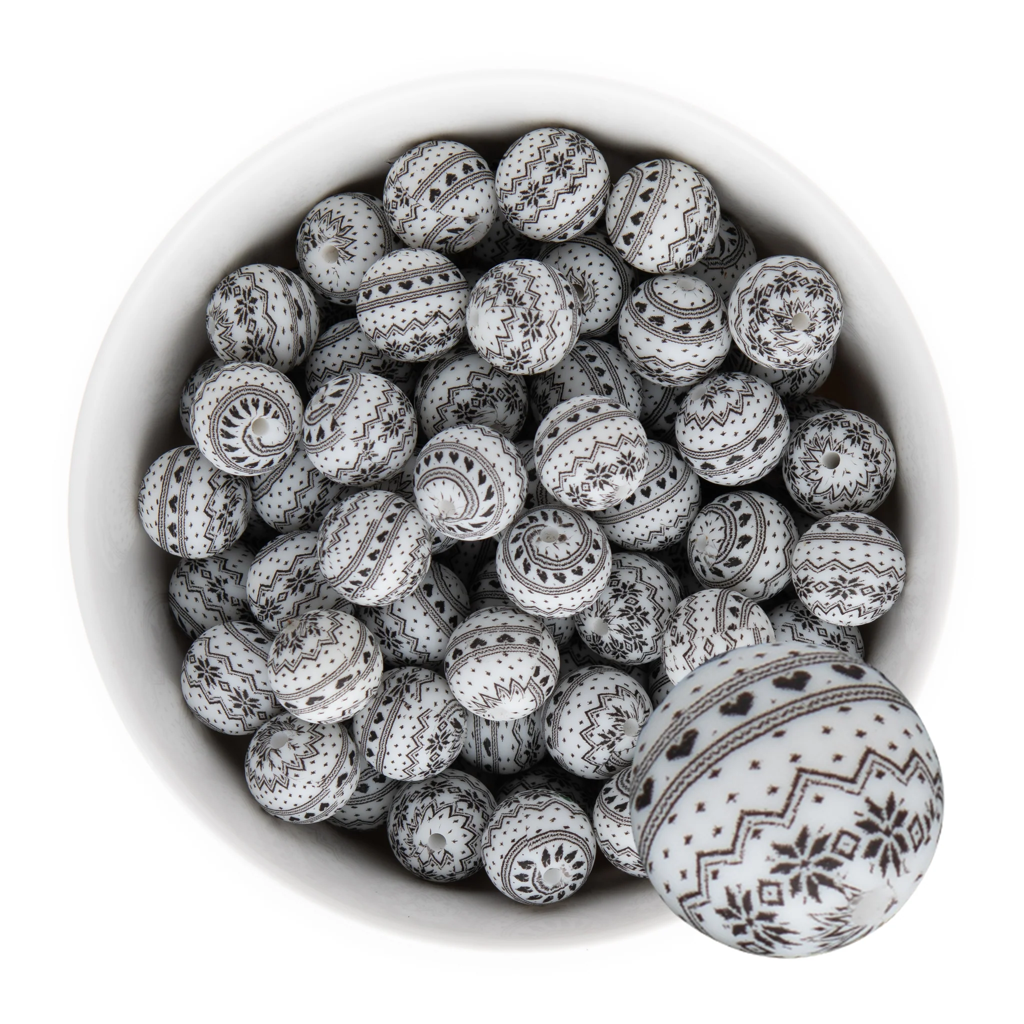 15mm Round Silicone Print Beads - Image 18