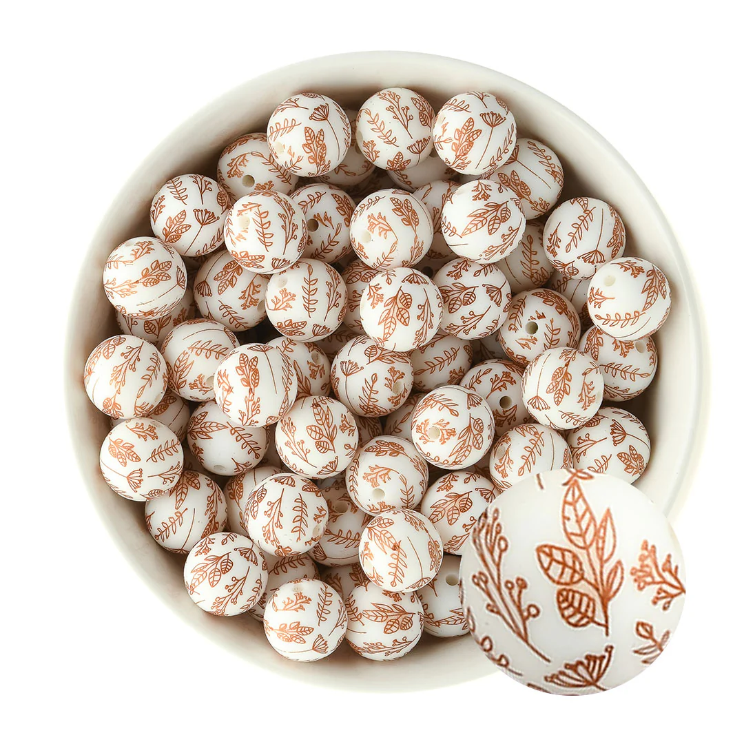 15mm Round Silicone Print Beads - Image 23