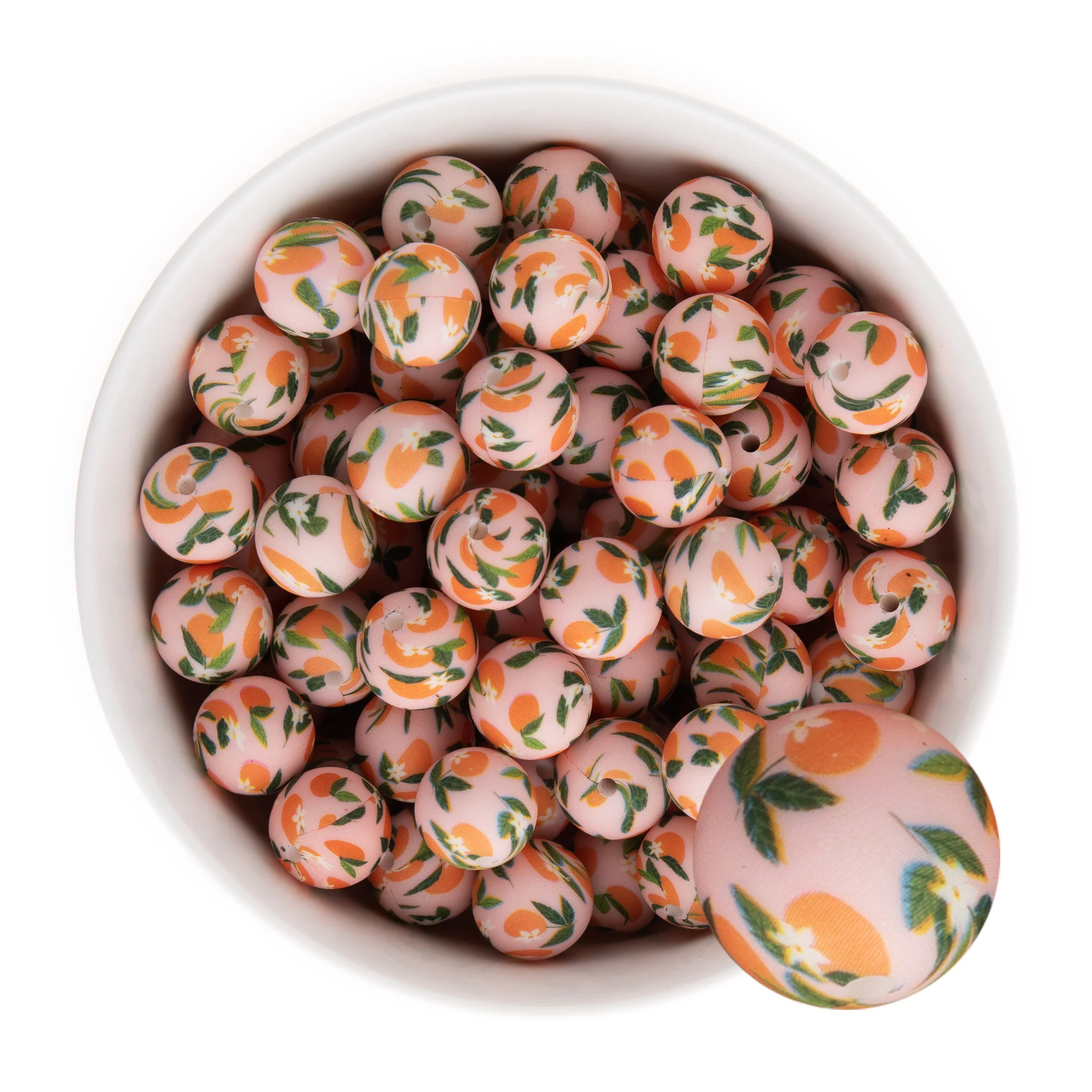 15mm Round Silicone Print Beads - Image 27