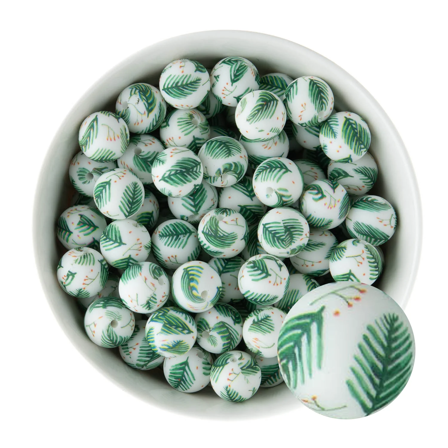 15mm Round Silicone Print Beads - Image 3
