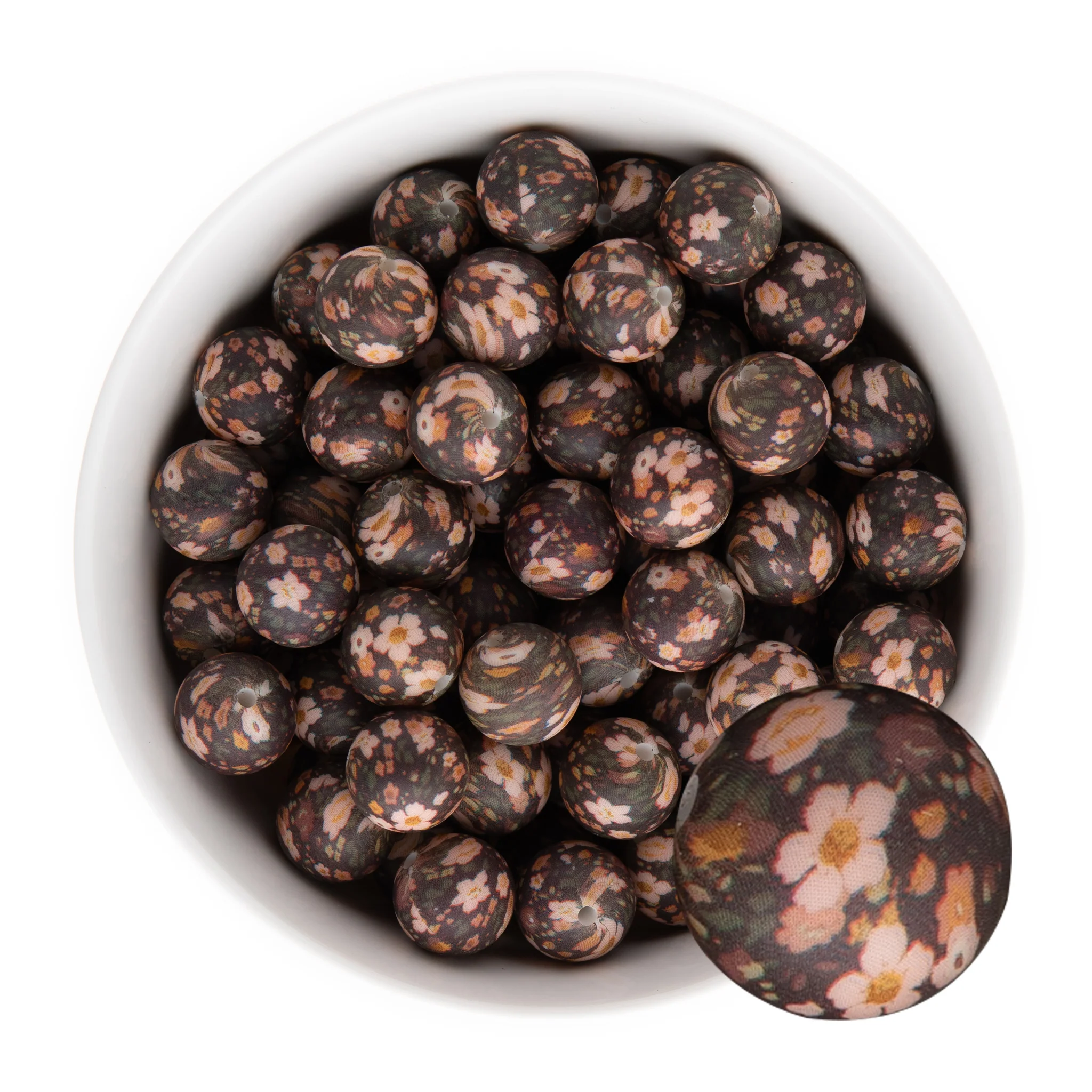 15mm Round Silicone Print Beads - Image 30