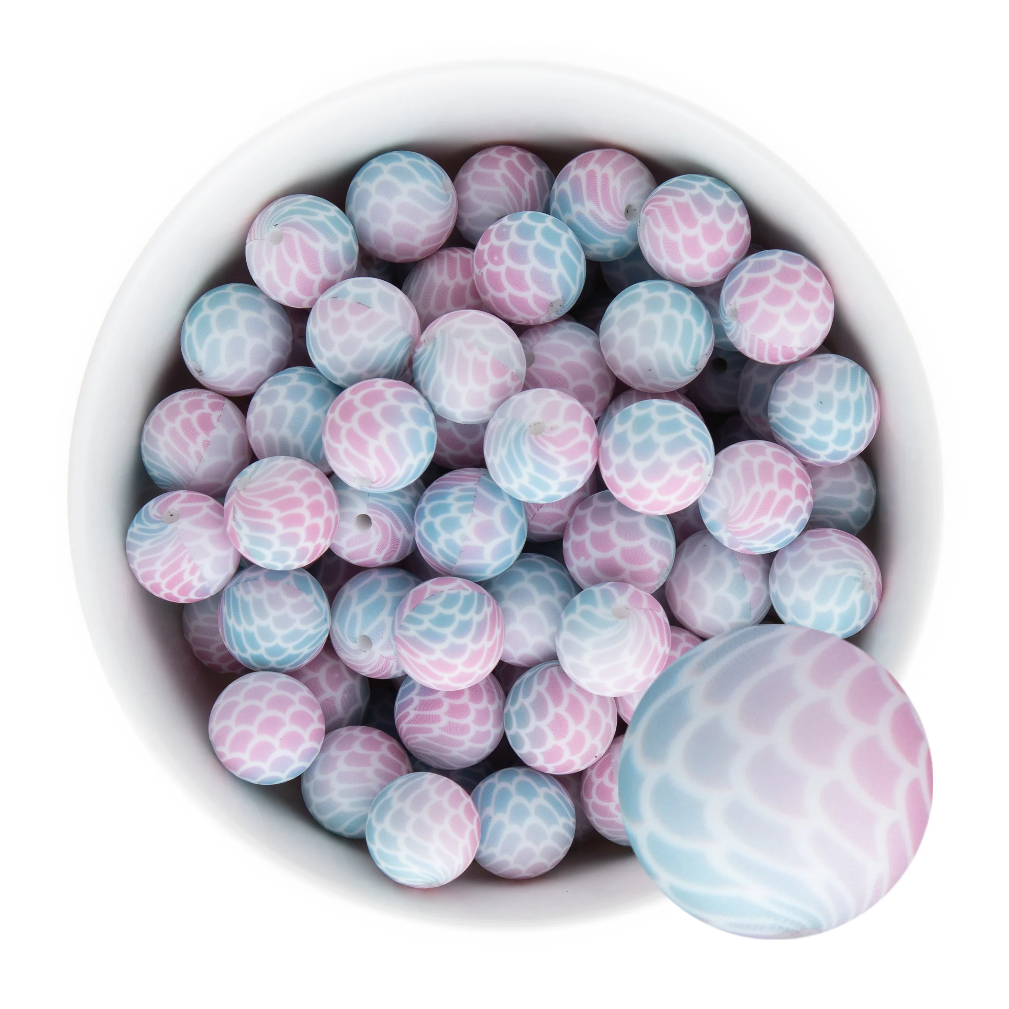 15mm Round Silicone Print Beads - Image 32