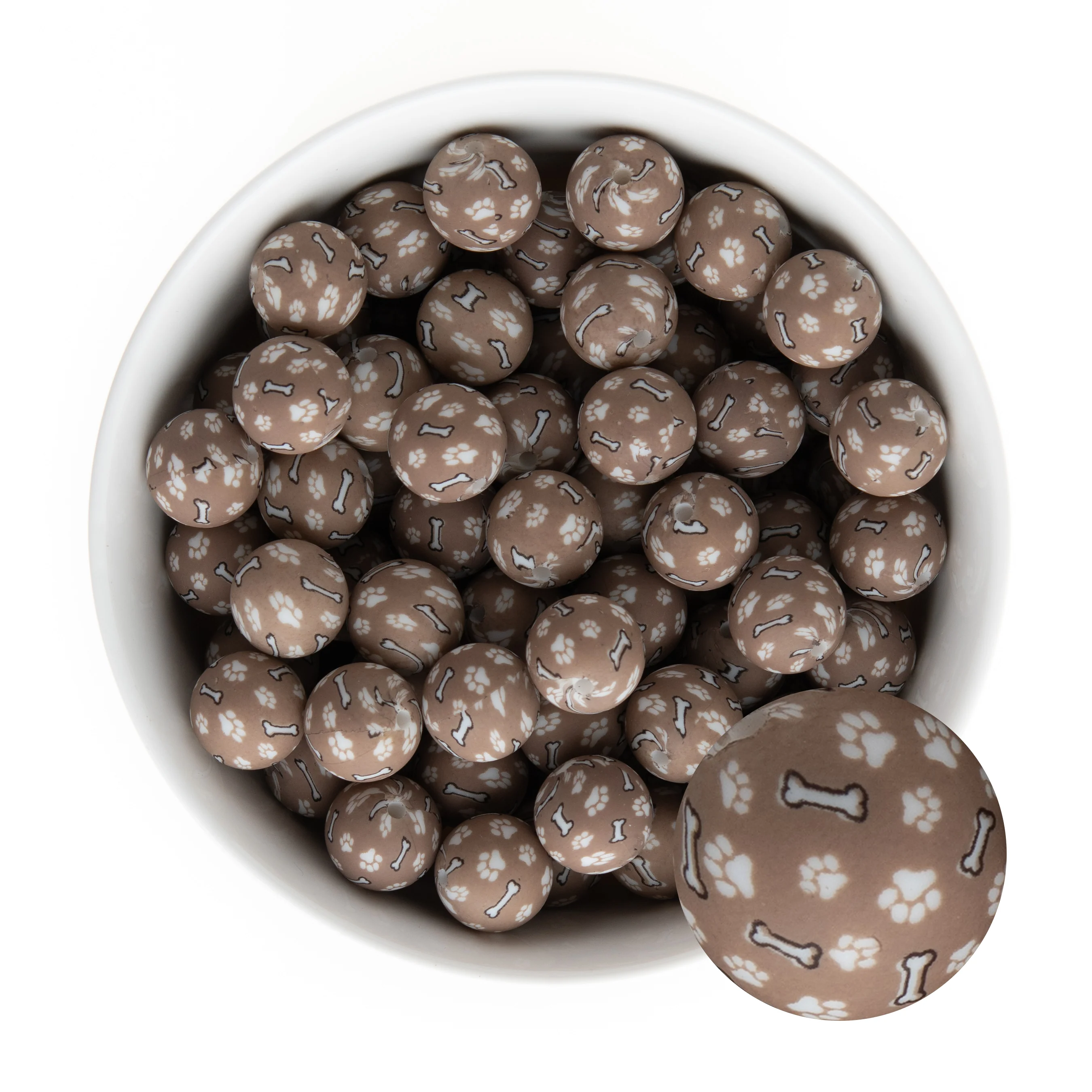 15mm Round Silicone Print Beads - Image 33