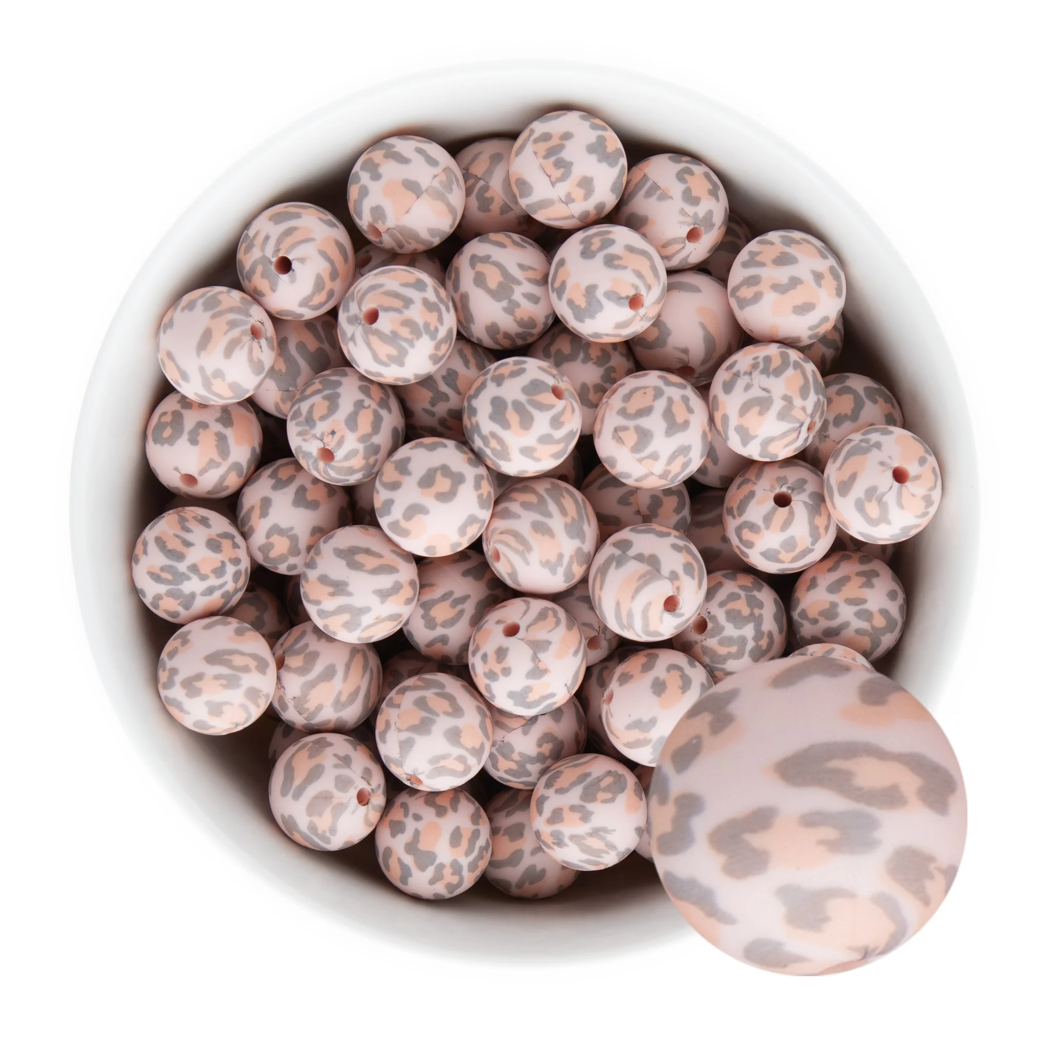 15mm Round Silicone Print Beads - Image 34