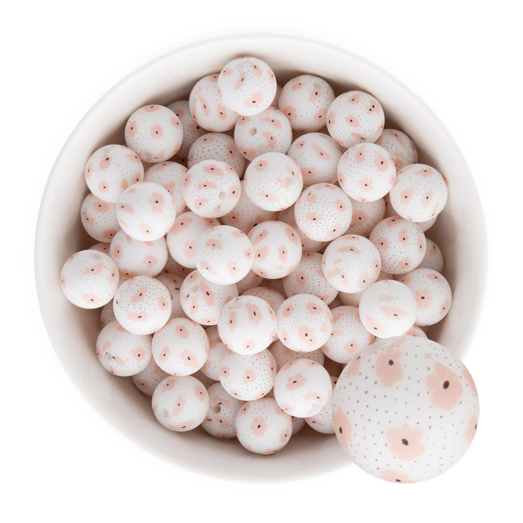 15mm Round Silicone Print Beads - Image 36