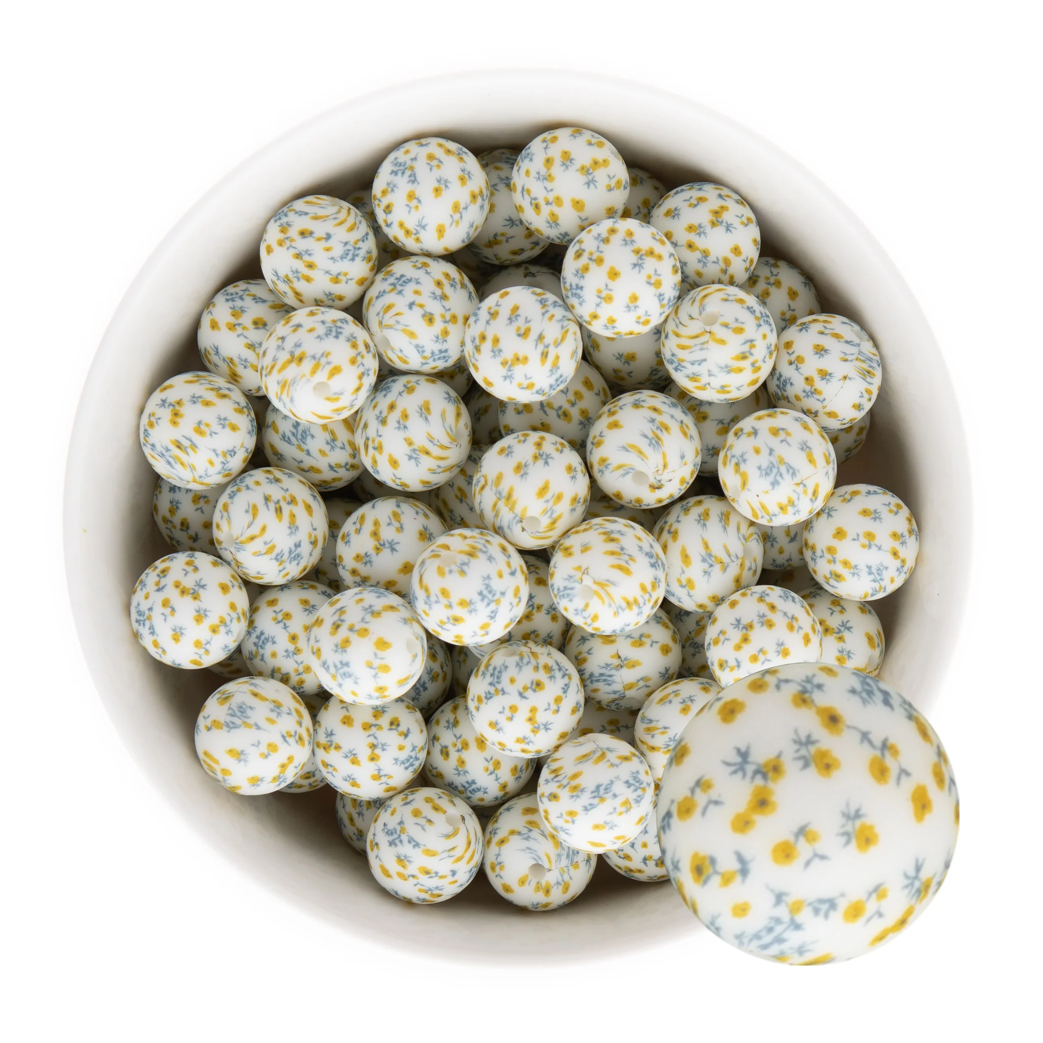 15mm Round Silicone Print Beads - Image 37