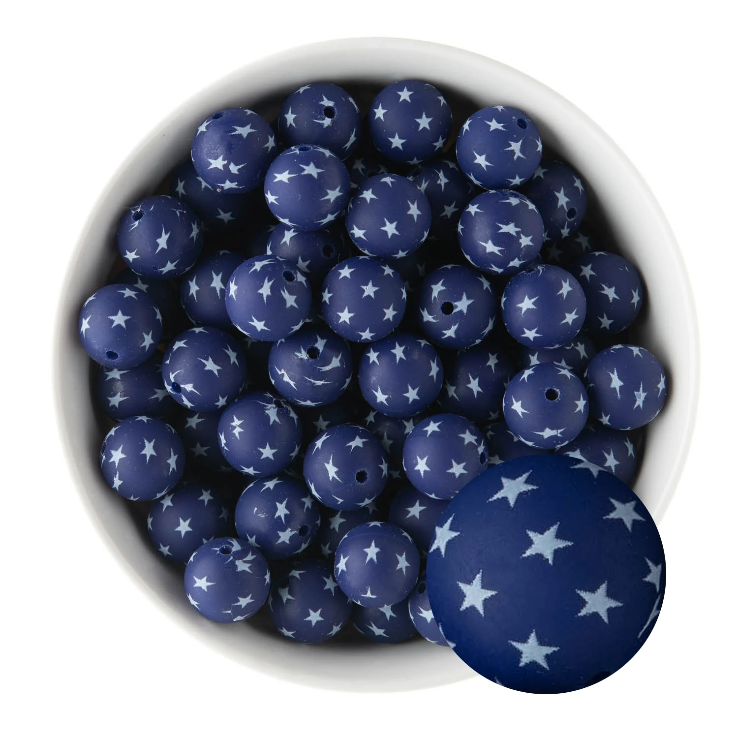 15mm Round Silicone Print Beads - Image 42