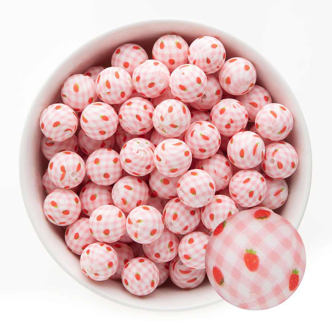 15mm Round Silicone Print Beads - Image 43