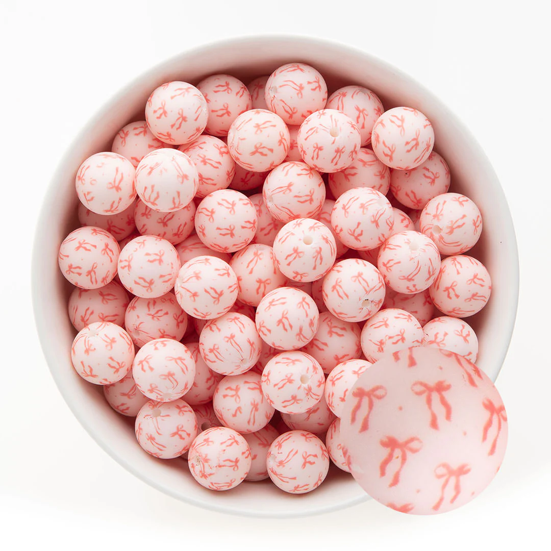 15mm Round Silicone Print Beads - Image 48
