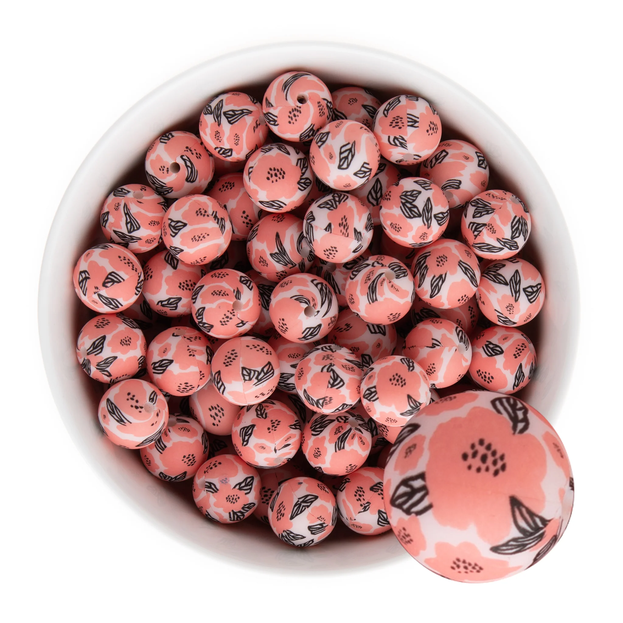 15mm Round Silicone Print Beads - Image 5