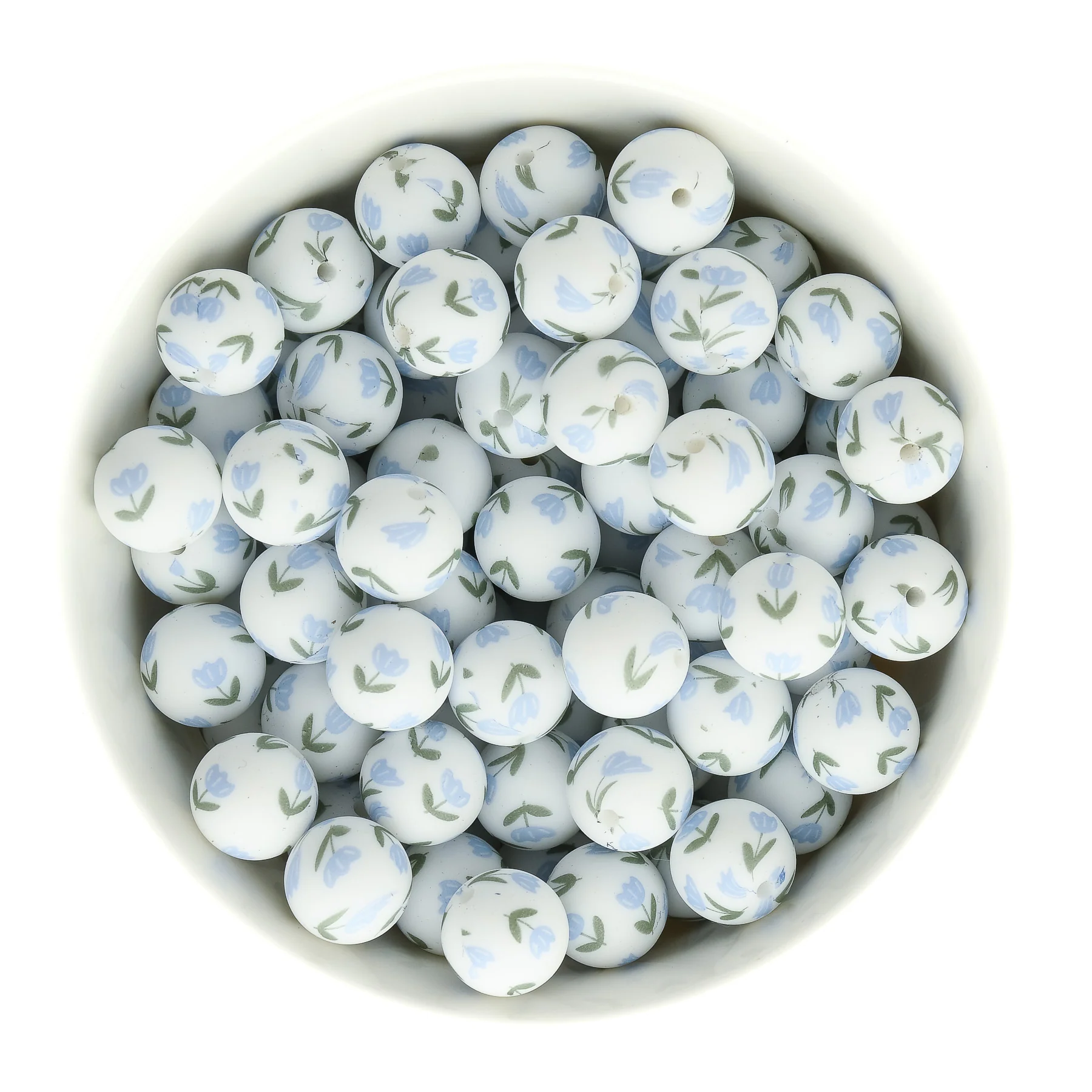 15mm Round Silicone Print Beads - Image 50