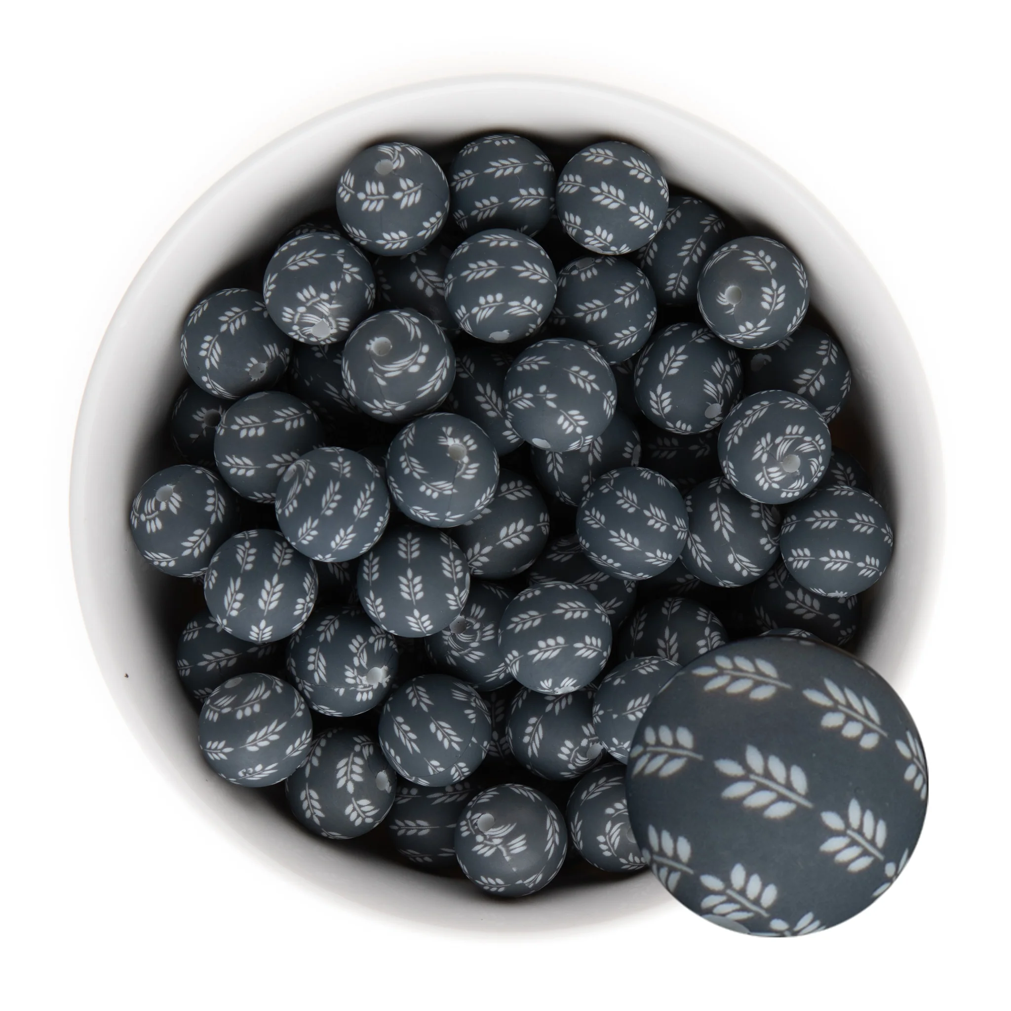 15mm Round Silicone Print Beads - Image 52