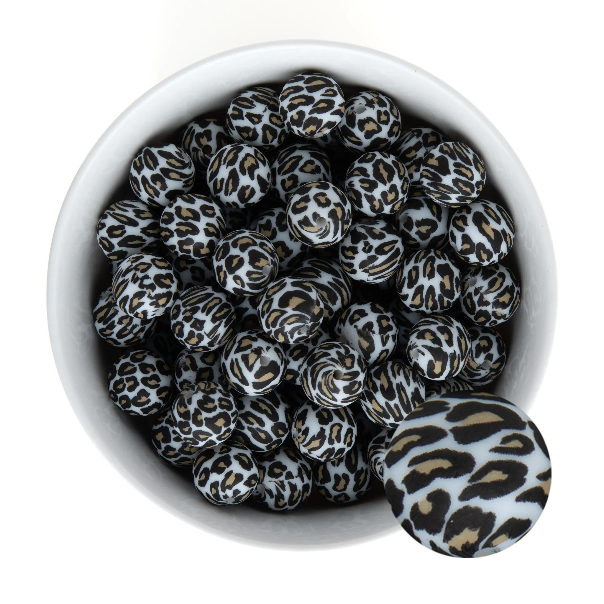 15mm Round Silicone Print Beads - Image 53