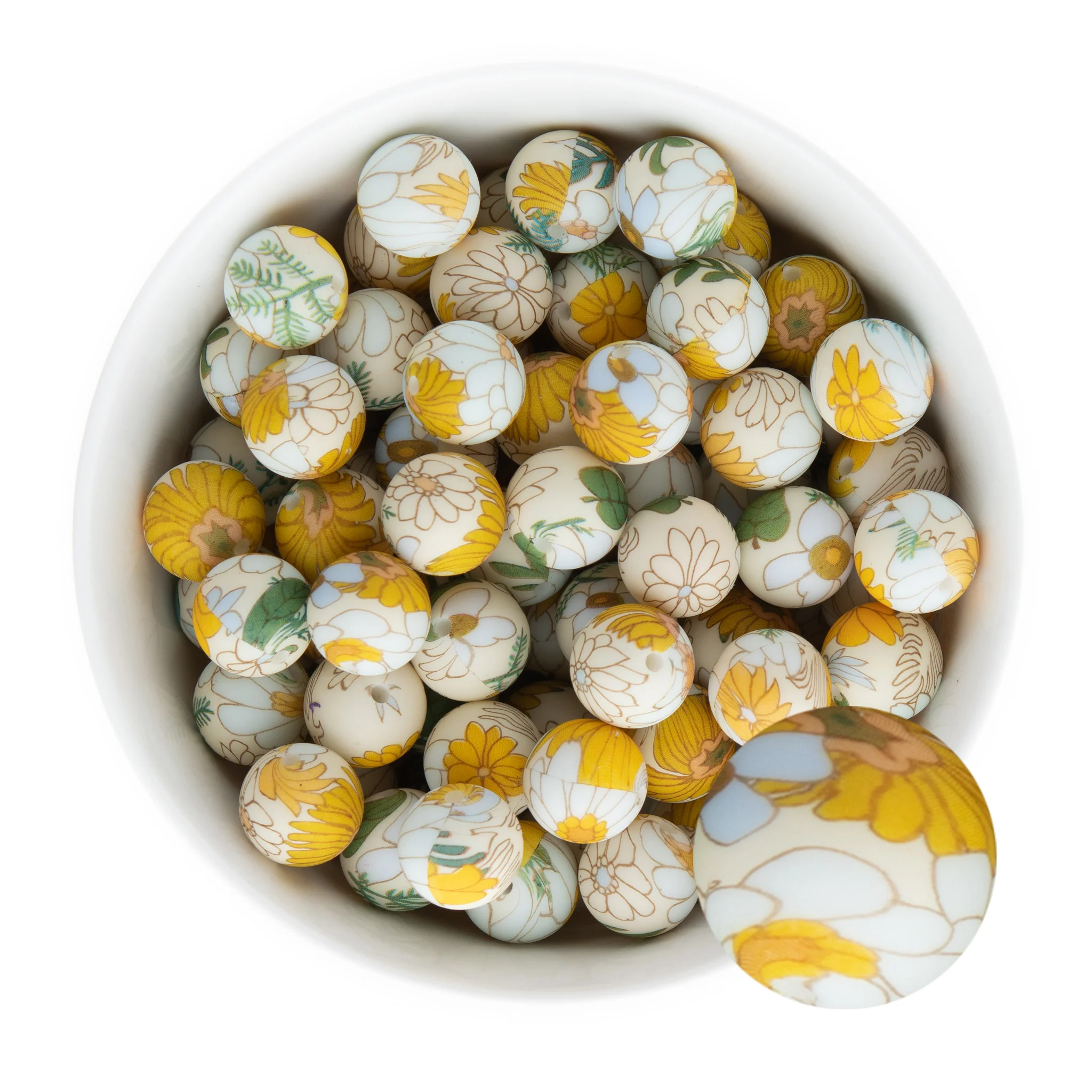 15mm Round Silicone Print Beads - Image 6
