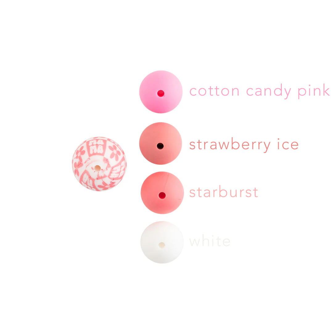 15mm Round Silicone Print Beads - Image 81