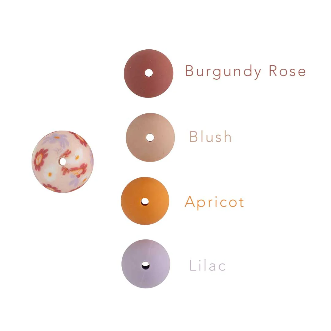 15mm Round Silicone Print Beads - Image 91