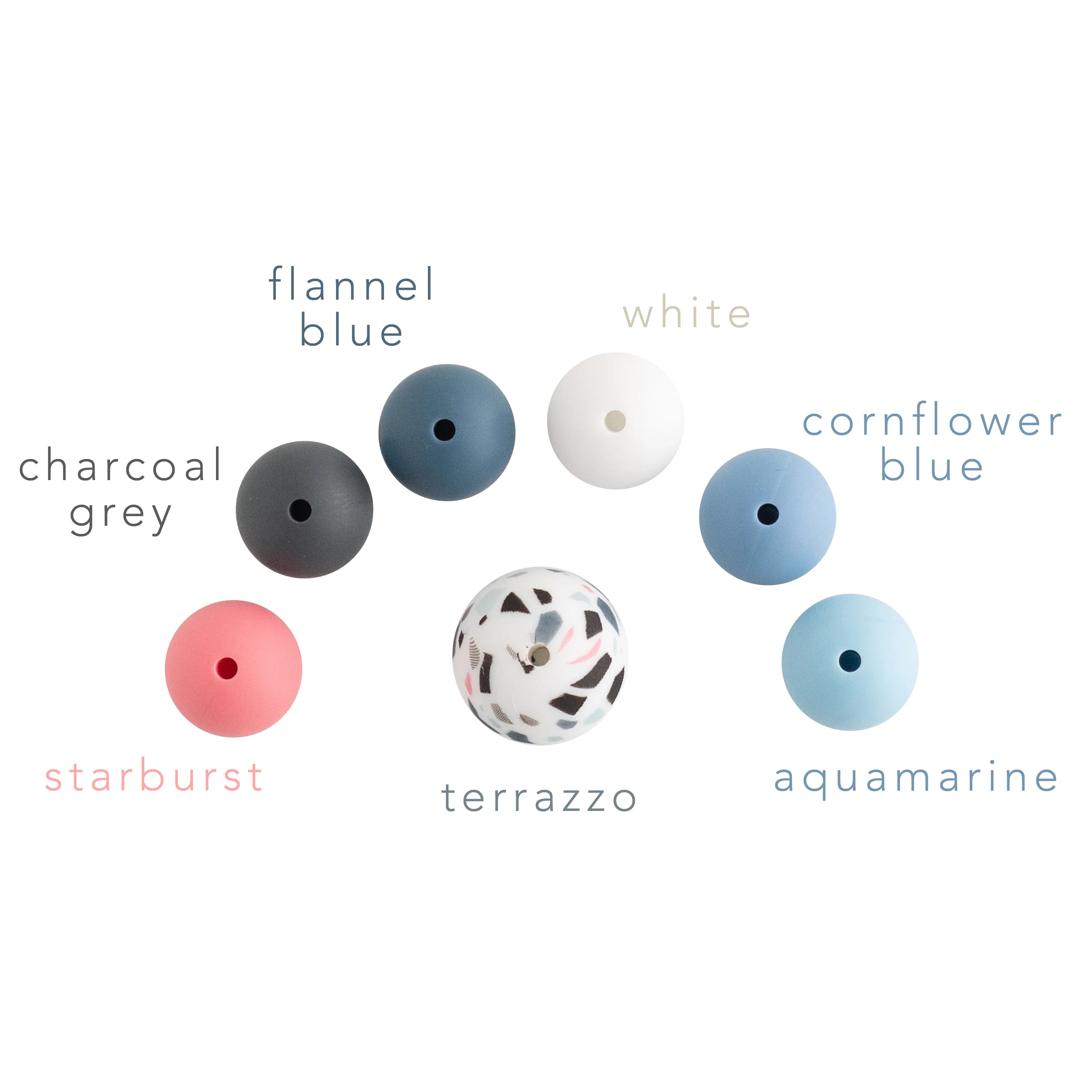 15mm Round Silicone Print Beads - Image 99