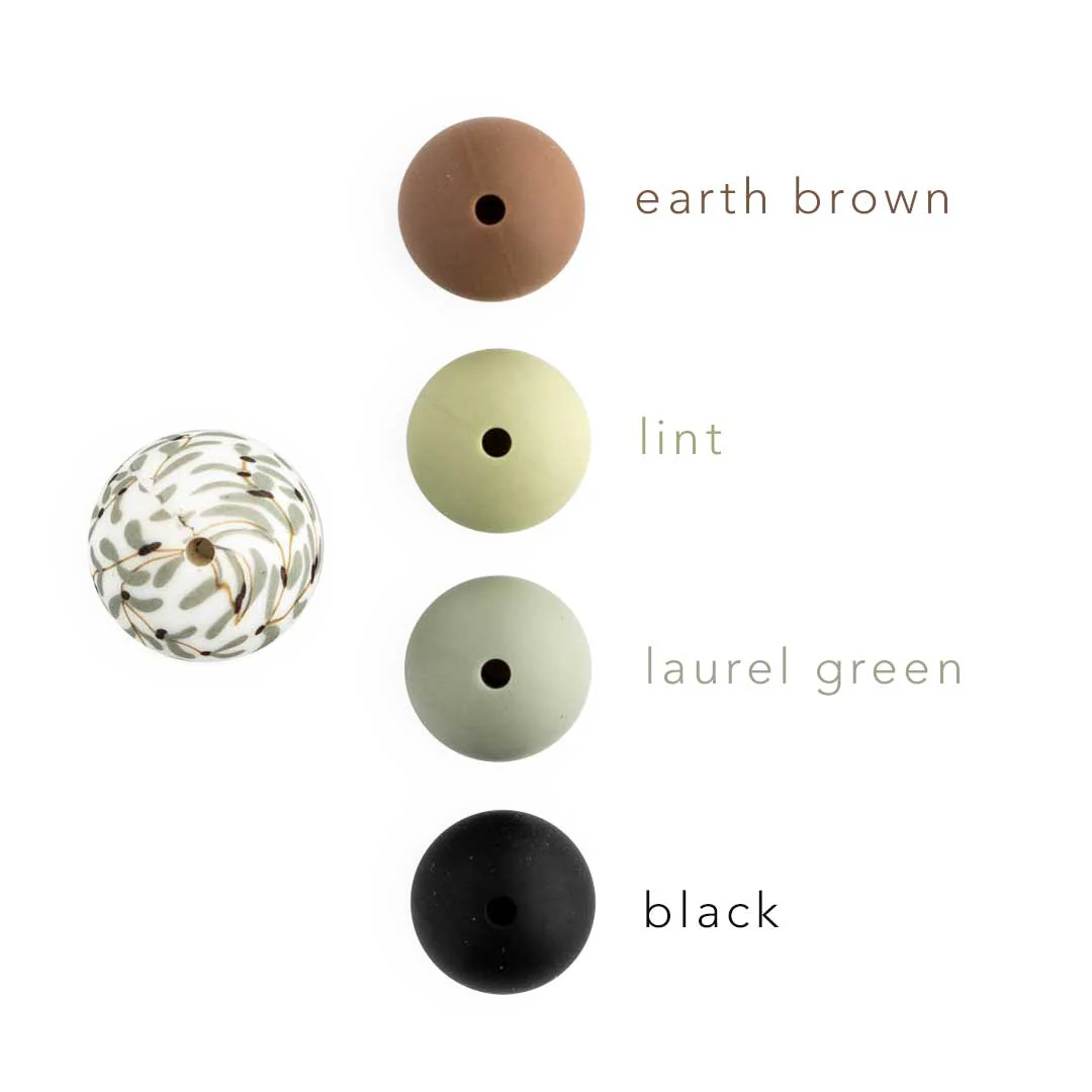 19mm Round Silicone Print Beads - Image 103