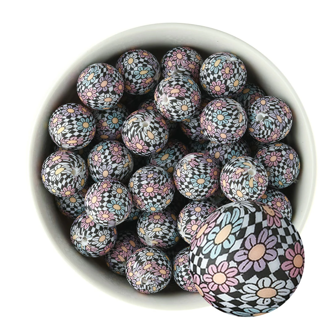 19mm Round Silicone Print Beads - Image 11