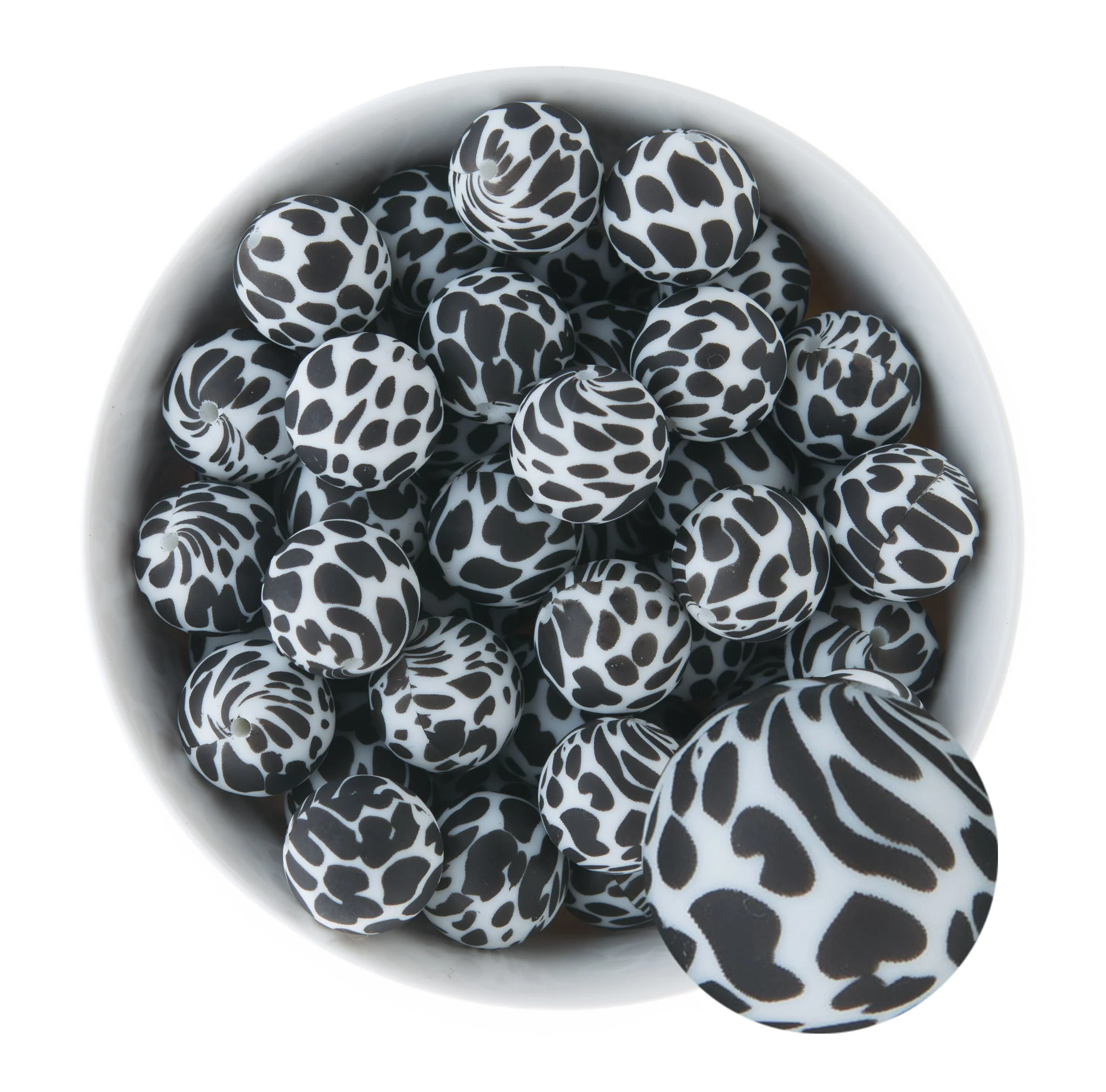 19mm Round Silicone Print Beads - Image 13