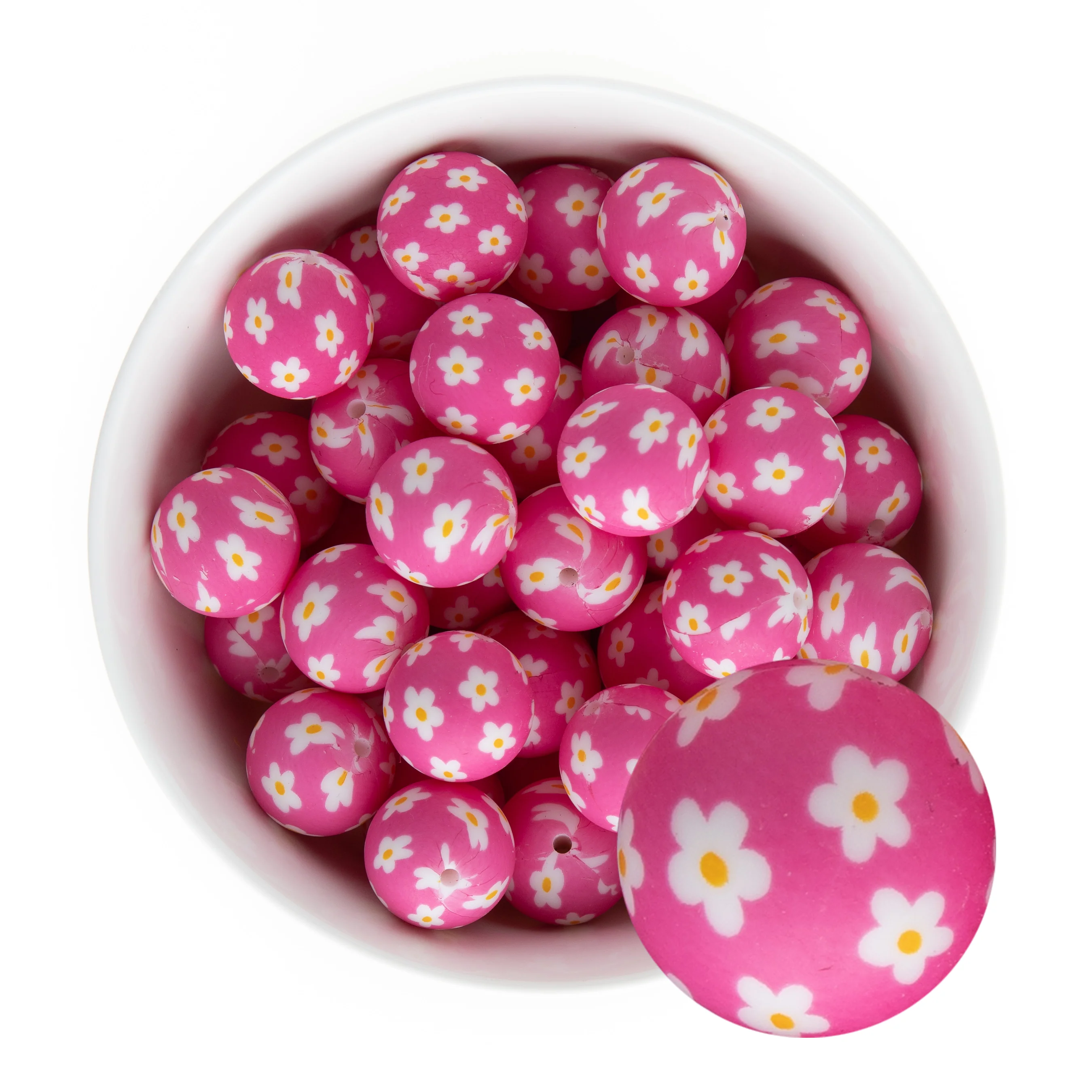 19mm Round Silicone Print Beads - Image 14