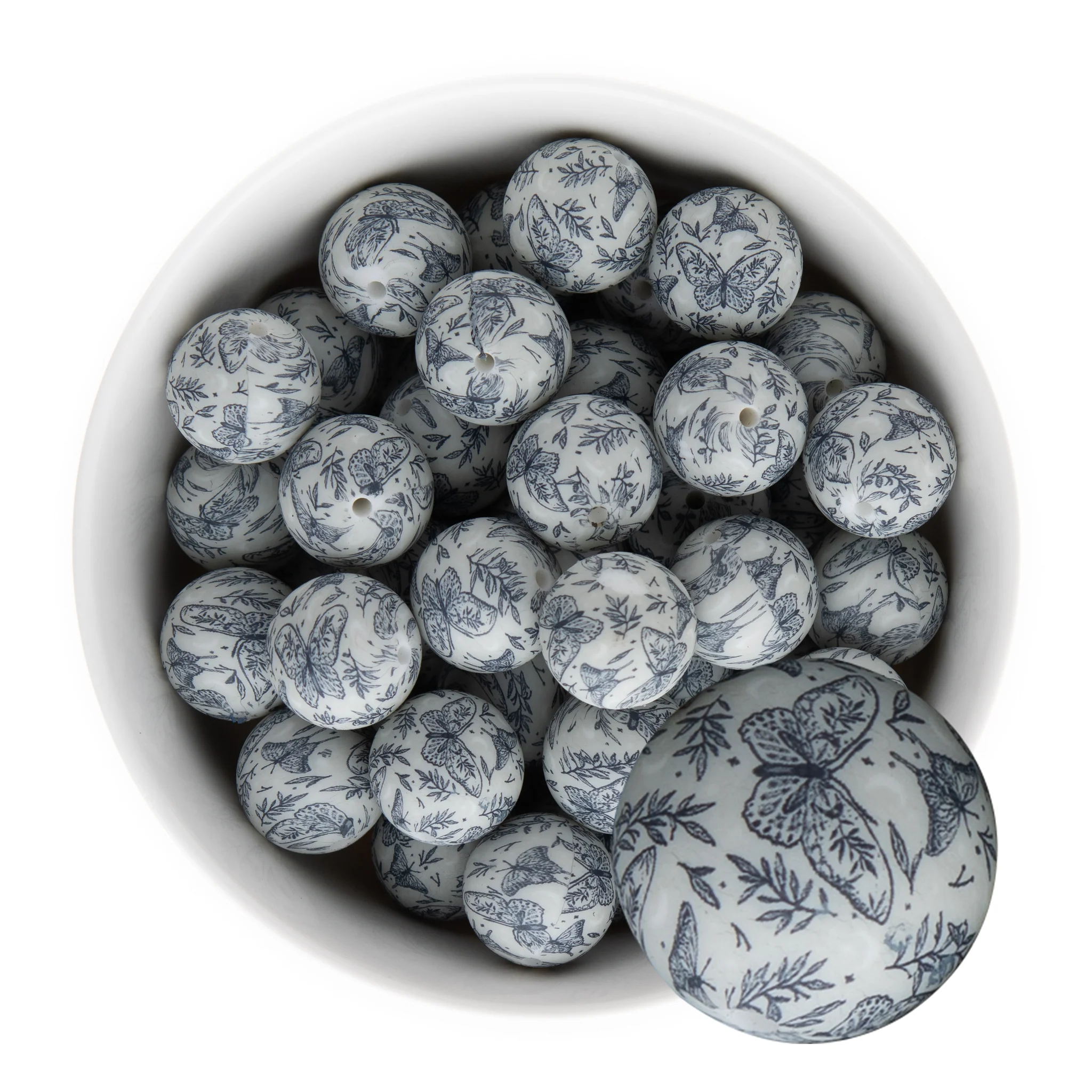 19mm Round Silicone Print Beads - Image 16