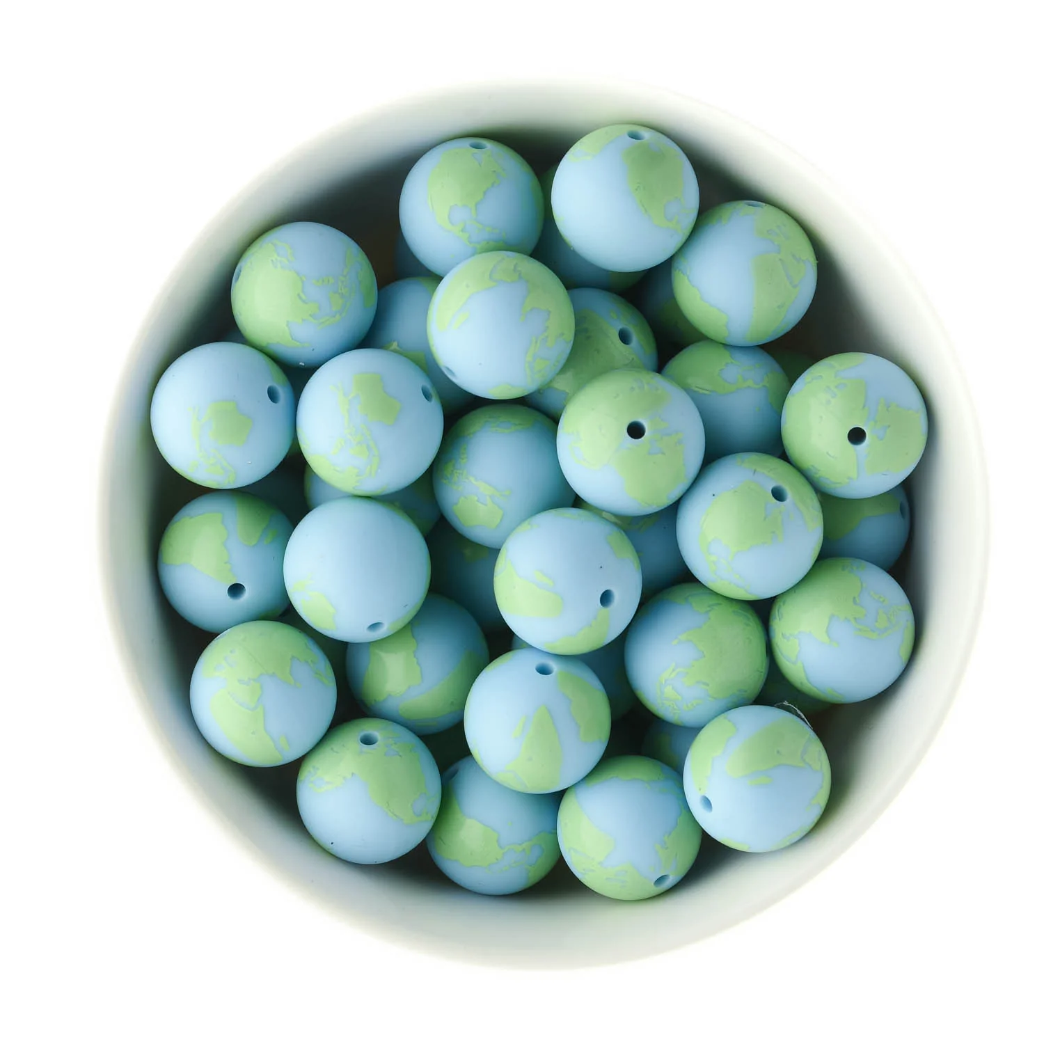 19mm Round Silicone Print Beads - Image 19